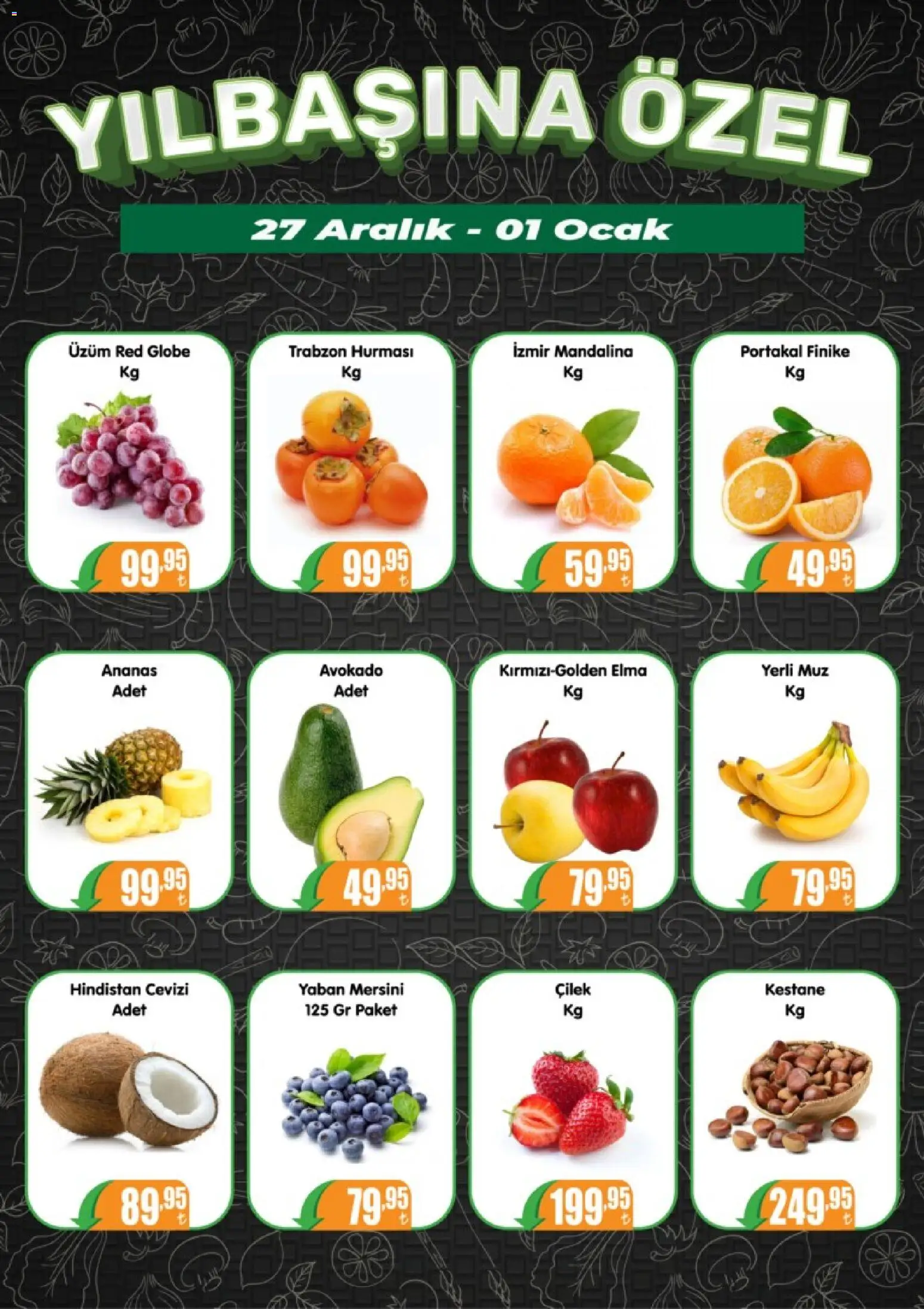 Hakmar - İndirim - 27.12.2025 tarihinden itibaren geçerlidir | Sayfa: 1 | Ürünler: Hindistan Cevizi, Ananas, Avokado, Üzüm