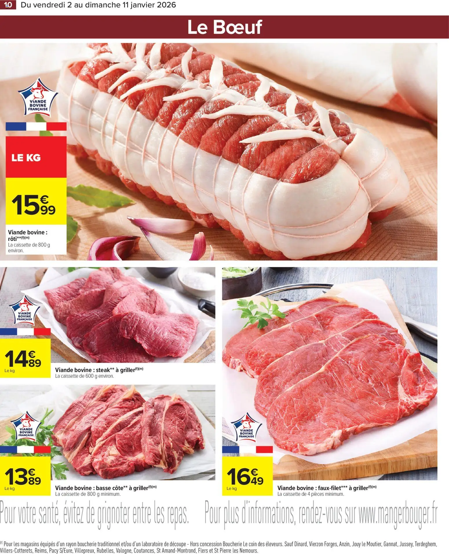 {H1} | Page: 10 | Produits: Viande, Basse côte, Viande bovine