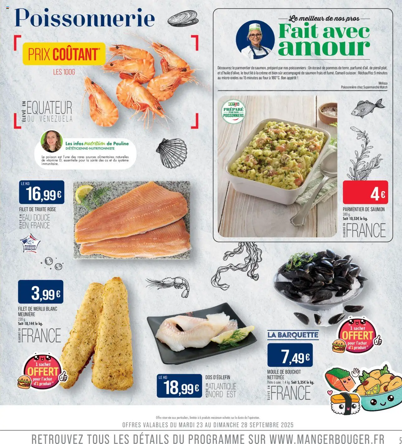  | Page: 5 | Produits: Four, Dos d'églefin, Pommes, Crème