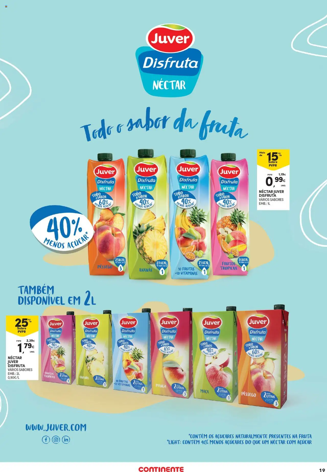 Continente - Açores: Como é bom saborear o verão │ válido de 07.08.2025 | Página: 19 | Produtos: Maça, Açúcar