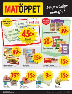 Matöppet - erbjudanden - Förhandsvisning av reklamblad från butik Matöppet aktuell från 05.01.2026