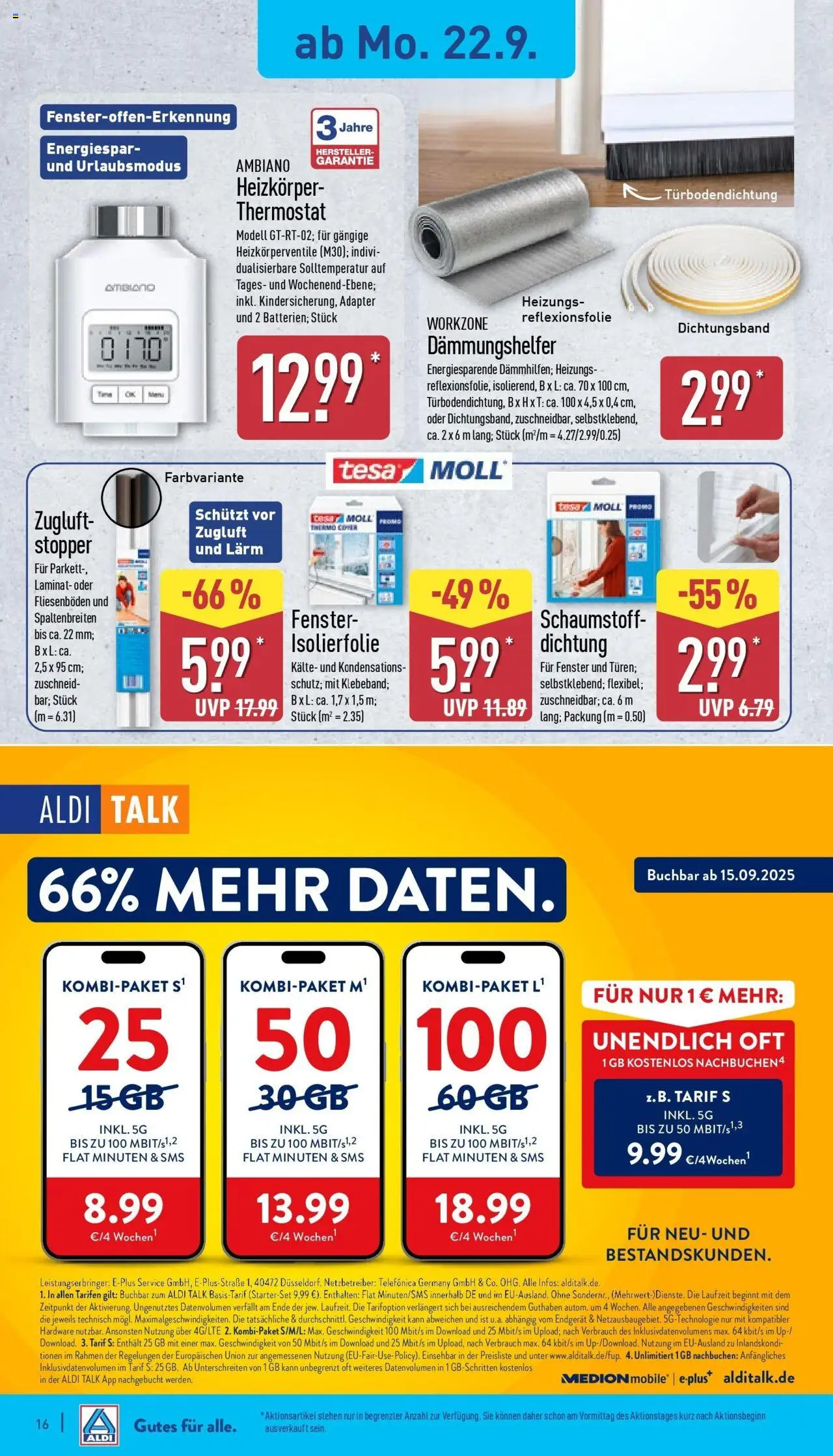 Aldi - ALDI Nord: Wochenangebote – gültig ab 21.09.2025 | Seite: 21 | Produkte: Adapter, Heizkörper