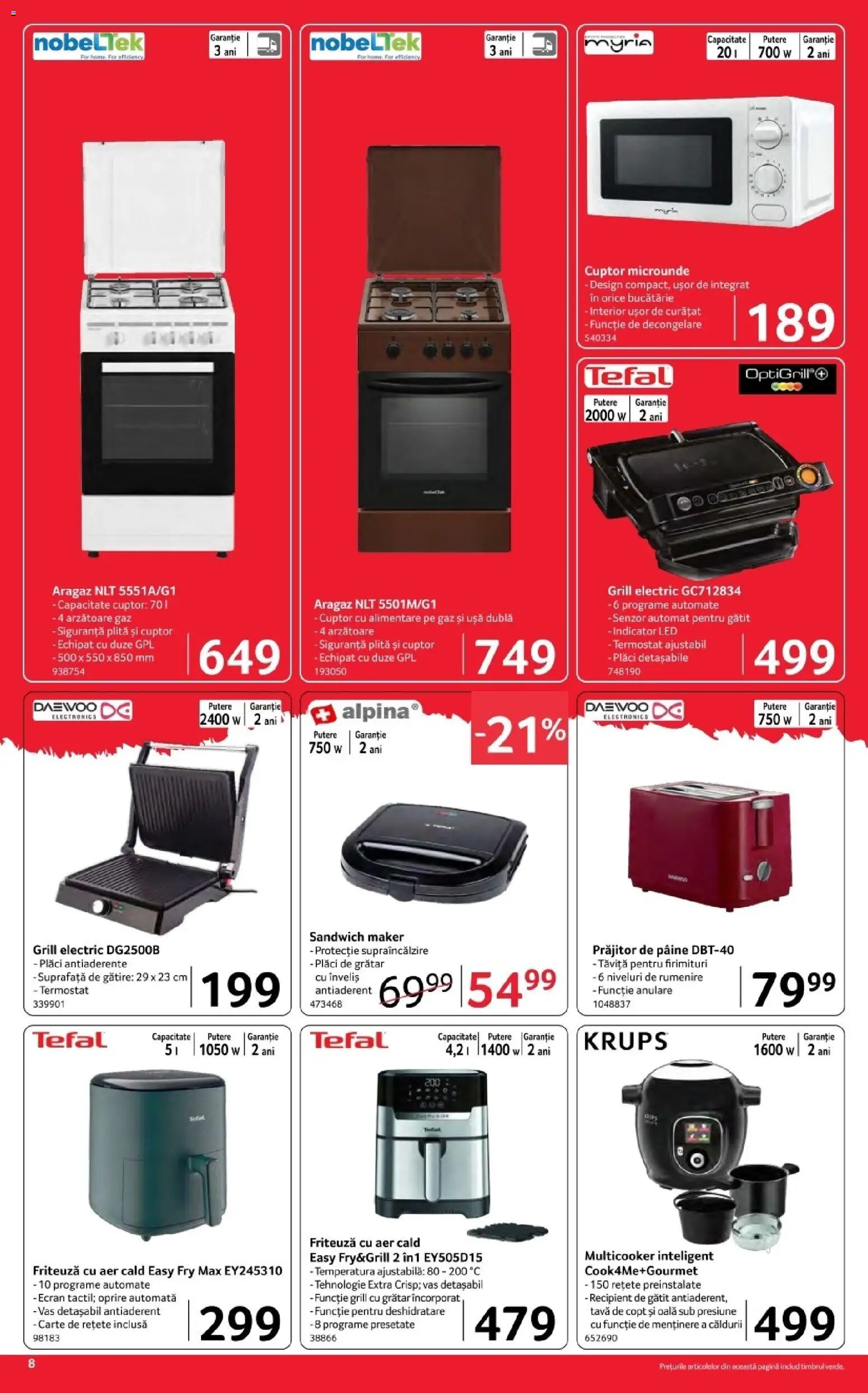 Noul catalog Selgros – valabil de la 03.04.2026 | Pagină: 8 | Produse: Plită, Tavă de copt, Friteuză, Ușă