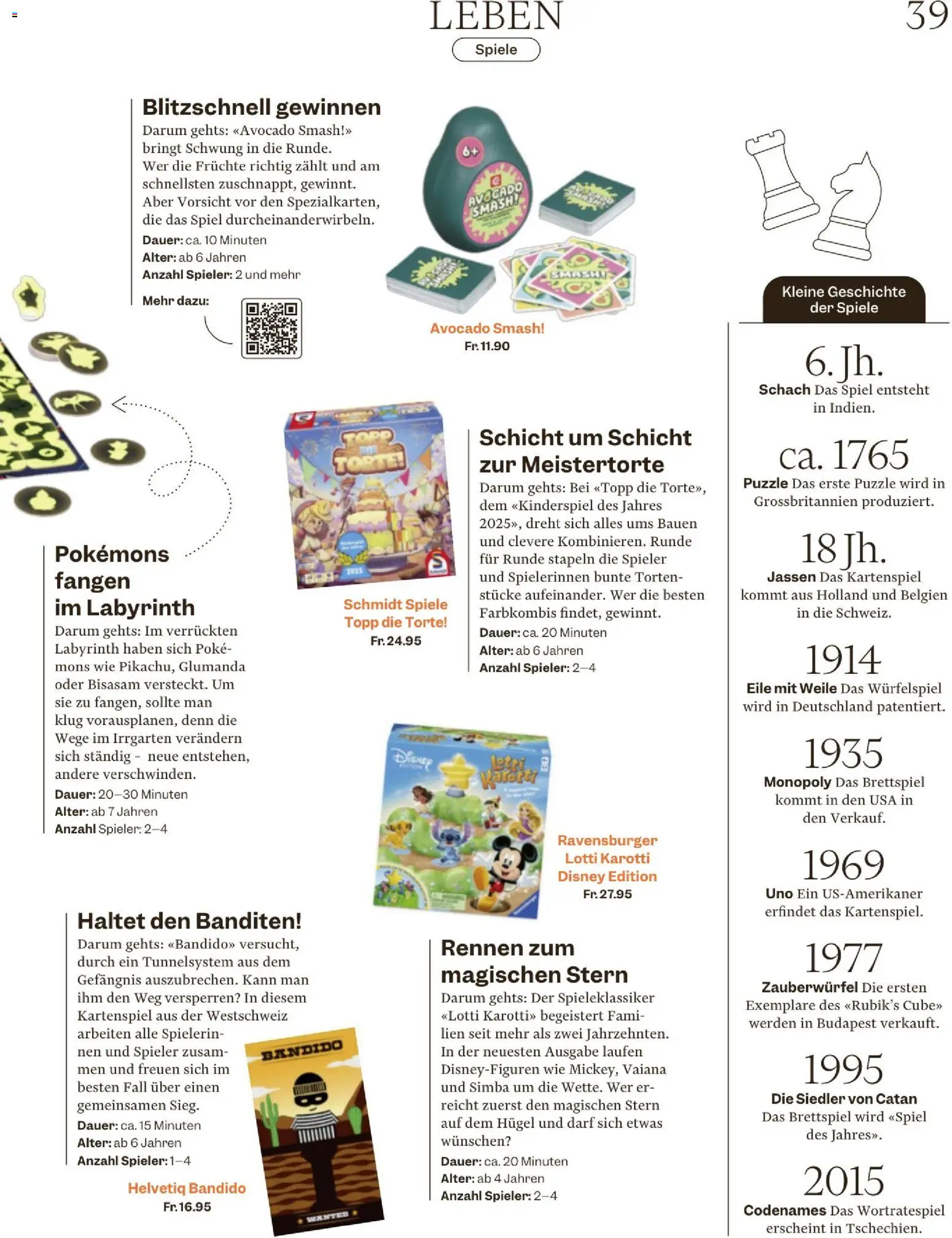 Migros Magazin – gültig ab 23.12.2025 | Seite: 39 | Produkte: Avocado, Früchte, Spiel, Spieler