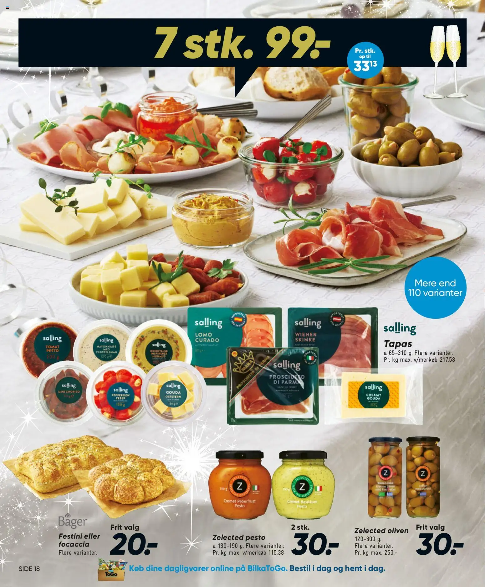 Bilka tilbudsavis – gyldig fra 25.12.2025 | Side: 19 | Produkter: Skinke, Oliven, Focaccia, Basilikum