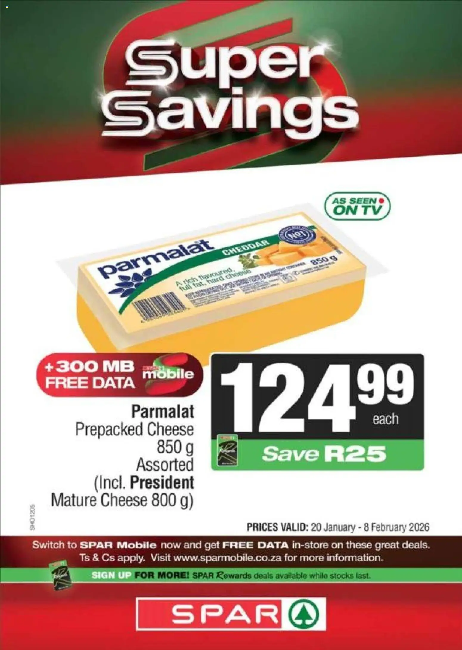 New Spar catalogue – valid from 20.01.2026 | Page: 9 | Products: Data, TV, Cheese, Switch