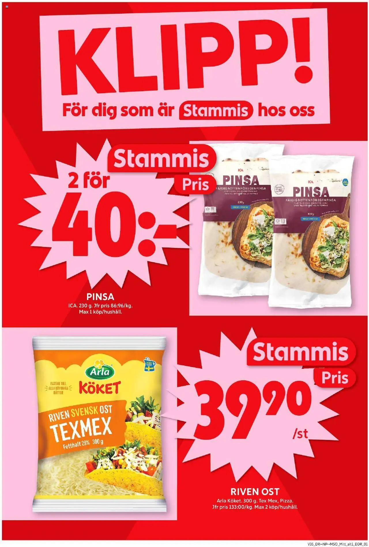 ICA Maxi reklamblad aktuell från 25.08.2025 | Sida: 2 | Produkter: Riven ost, Ost