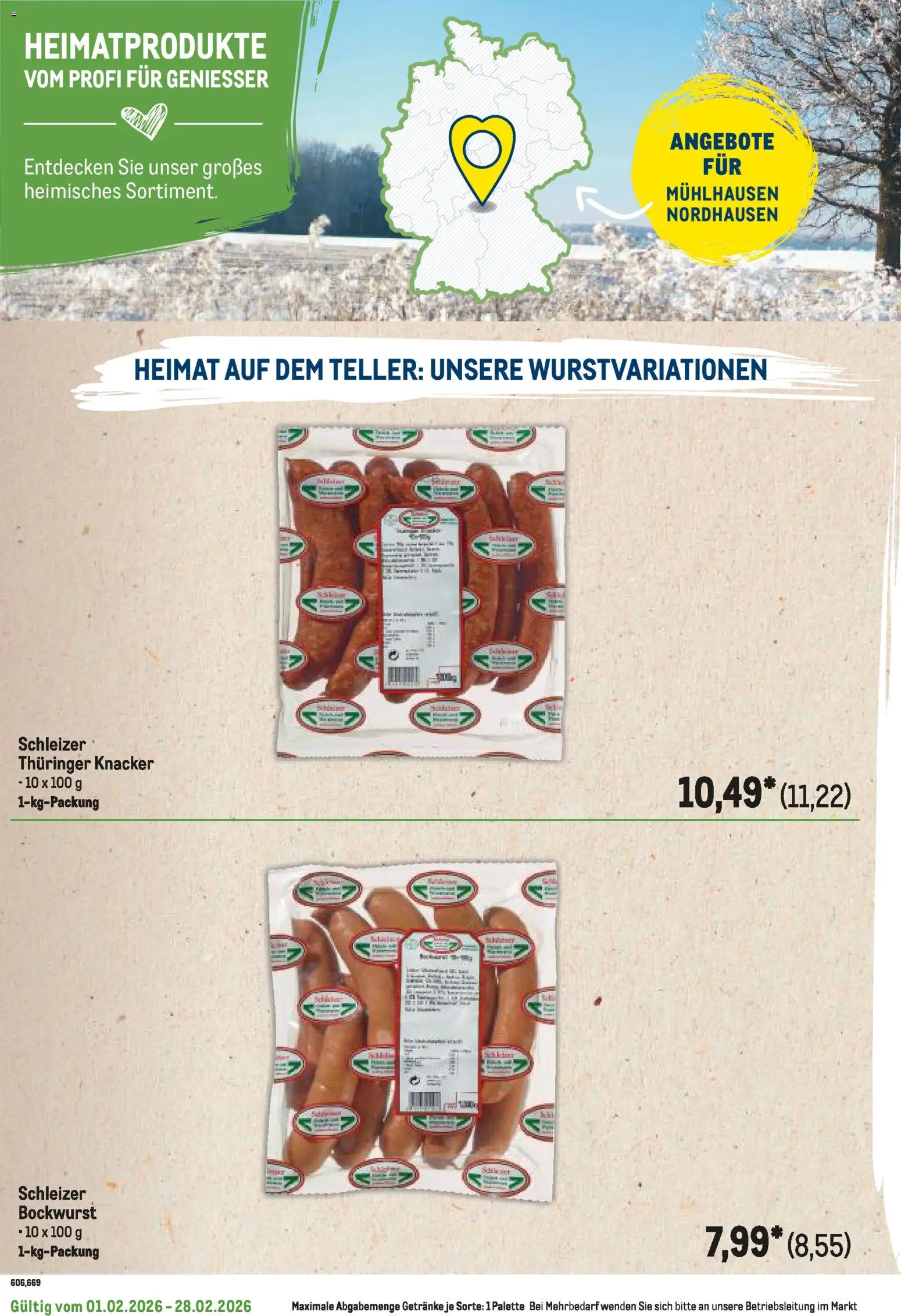 Metro Regionaler Flyer – gültig ab 01.02.2026 | Seite: 100 | Produkte: Bockwurst