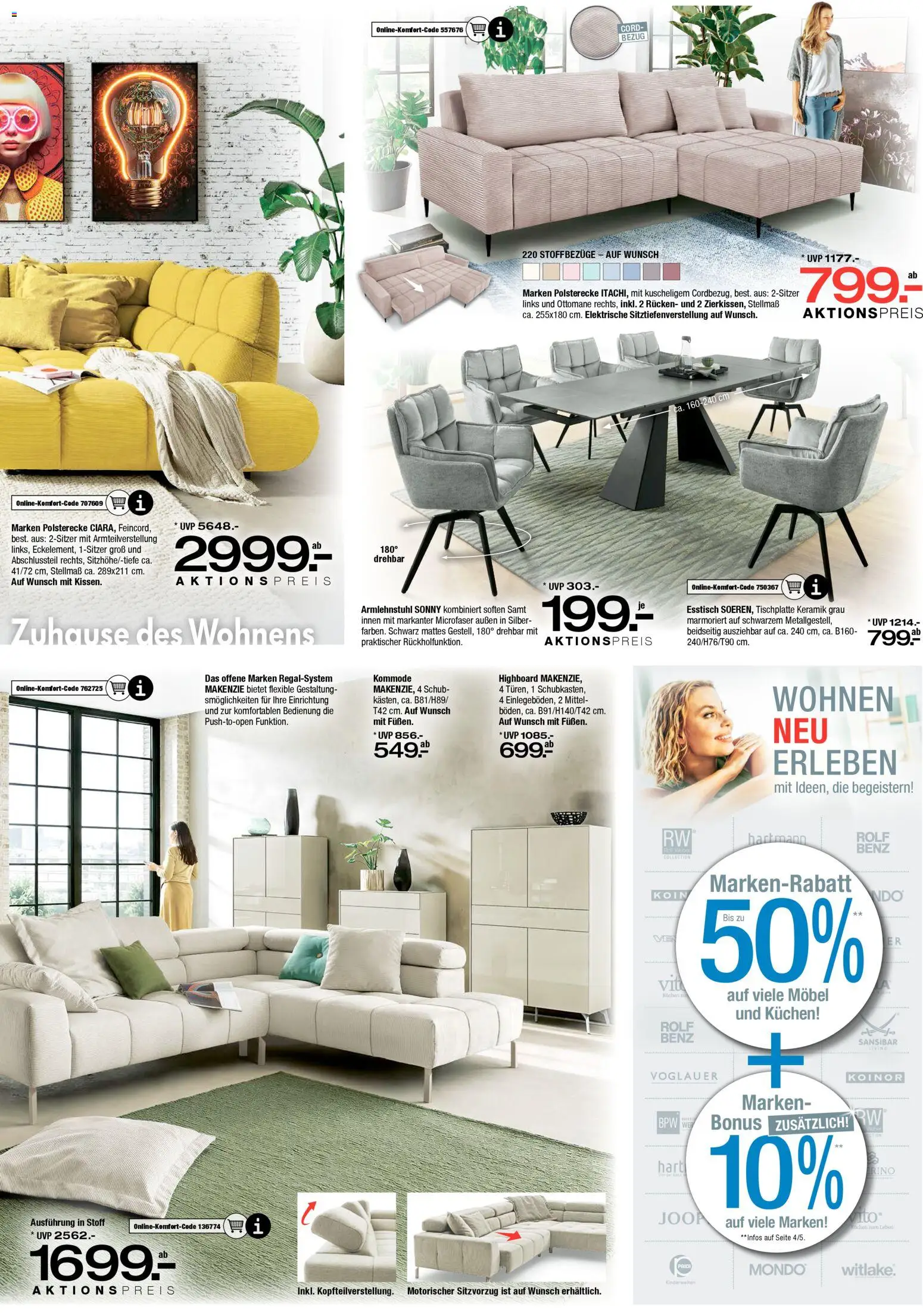 Ostermann Prospekt 	 – gültig ab 11.04.2026 | Seite: 9 | Produkte: HIghboard, Esstisch, Kommode, Kuchen