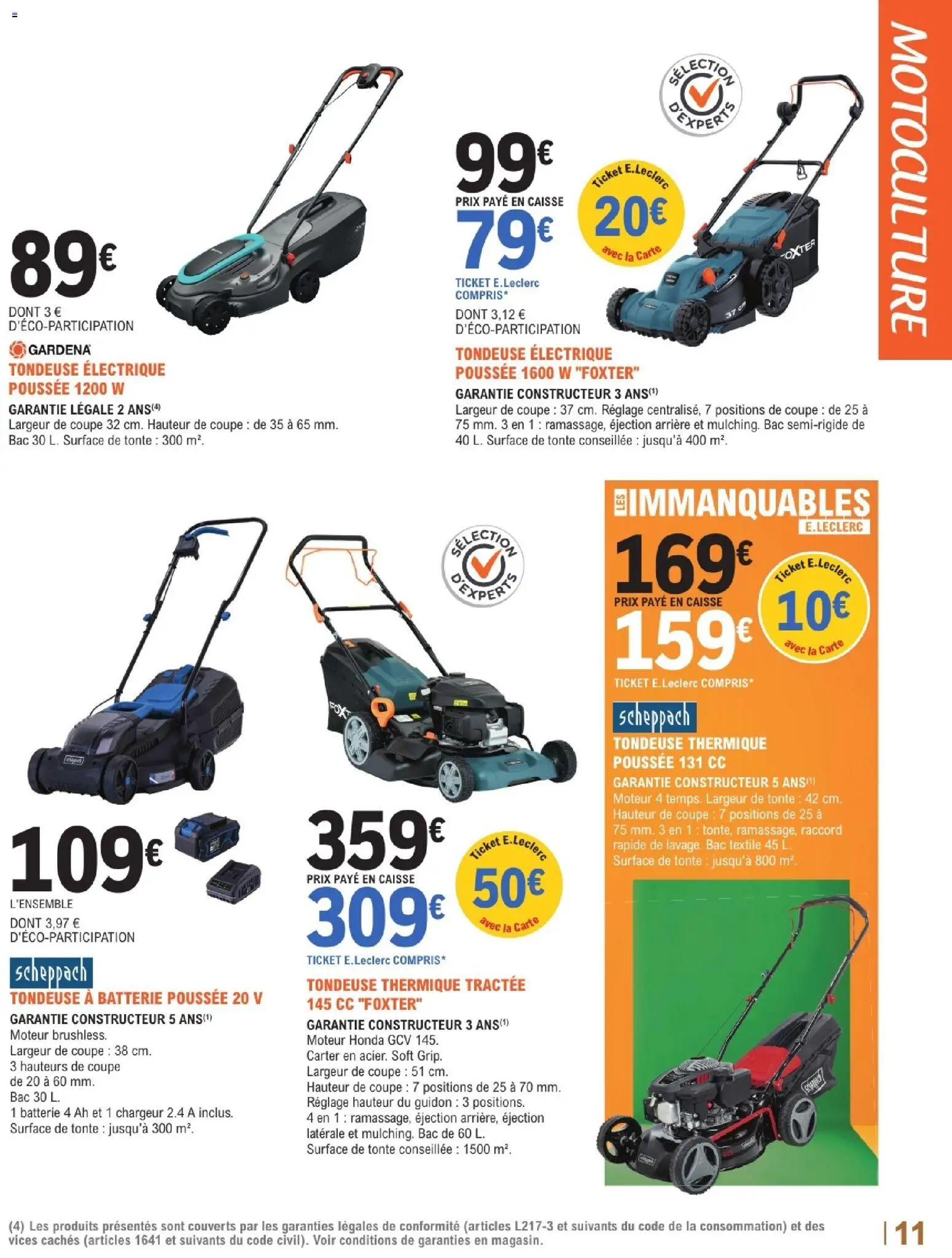 {H1} | Page: 11 | Produits: Tondeuse, Batterie