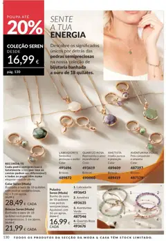 Pulseira Seren (Moda), Banho de ouro de 18 quilates com pedras semipreciosas. Ajustável com 16 cm aprox. │ válido de 01.08.2025 | Página: 130