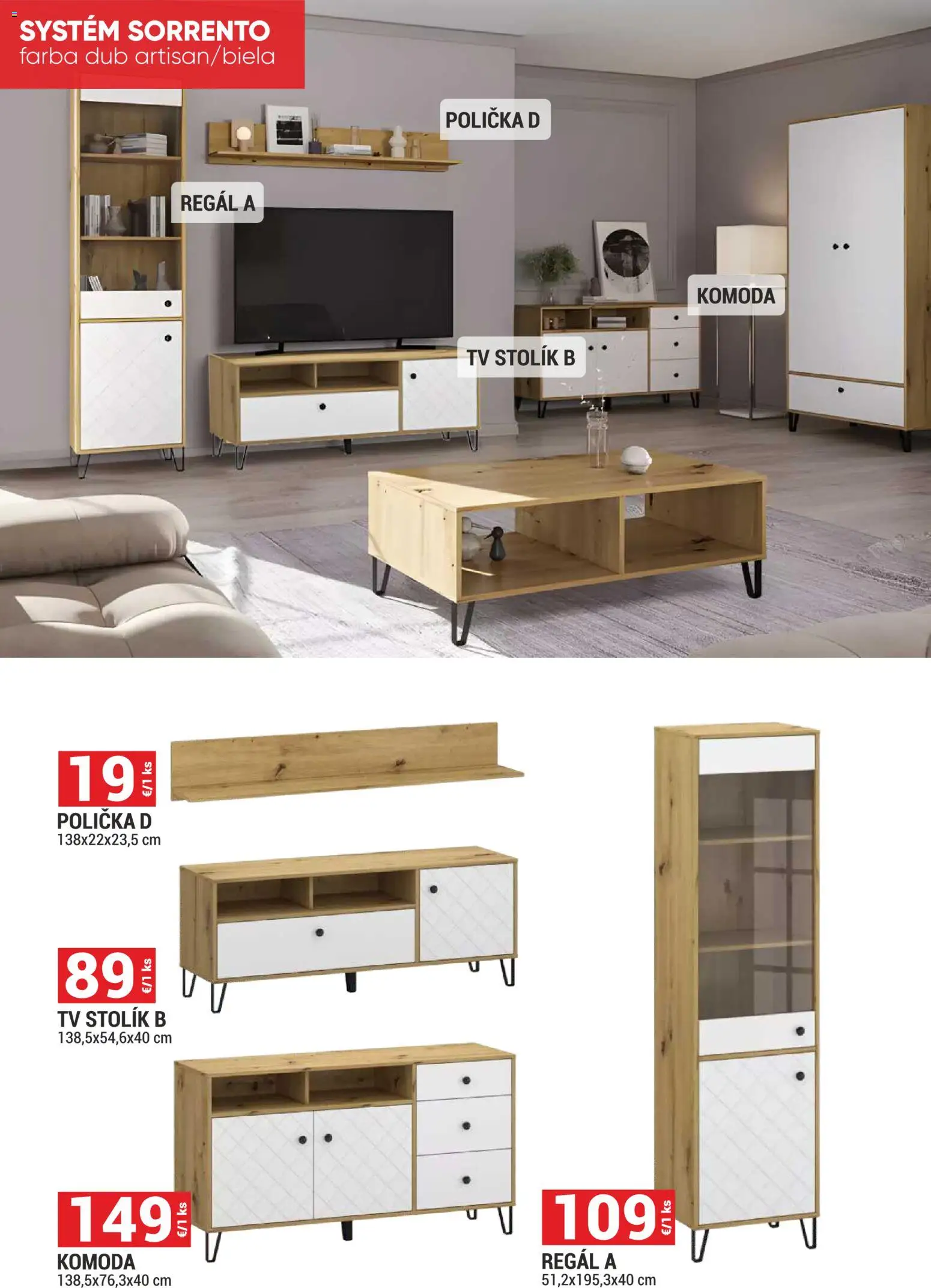 Nové Merkury Market akcie – leták je platný od 01.11.2025 | Strana: 6 | Produkty: Tv, Tv stolik, Regál, Komoda