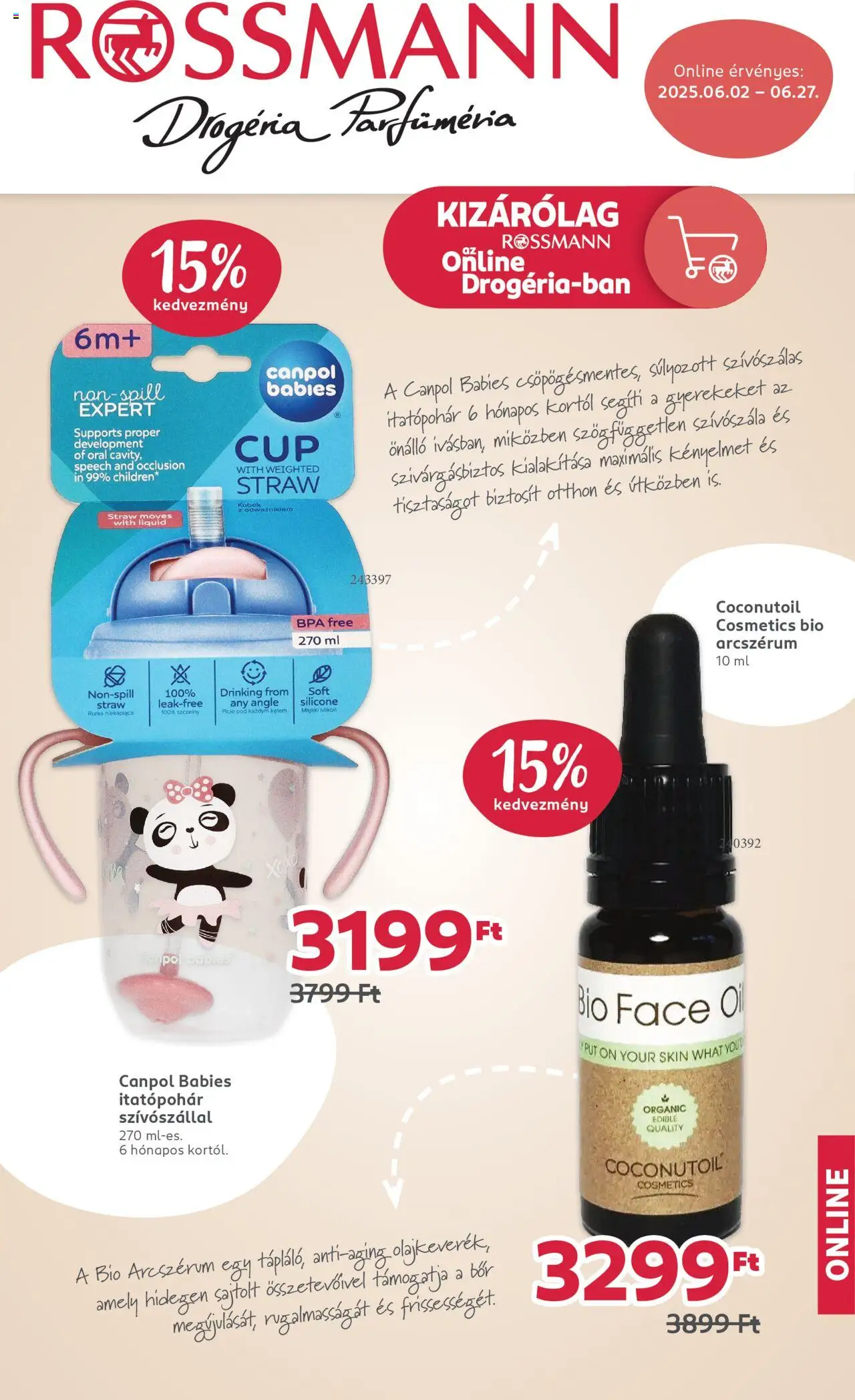 Rossmann akciós ujság - amely érvényes a következő dátumtól: 02.06.2025 | Oldal: 1 | Termékek: Bor
