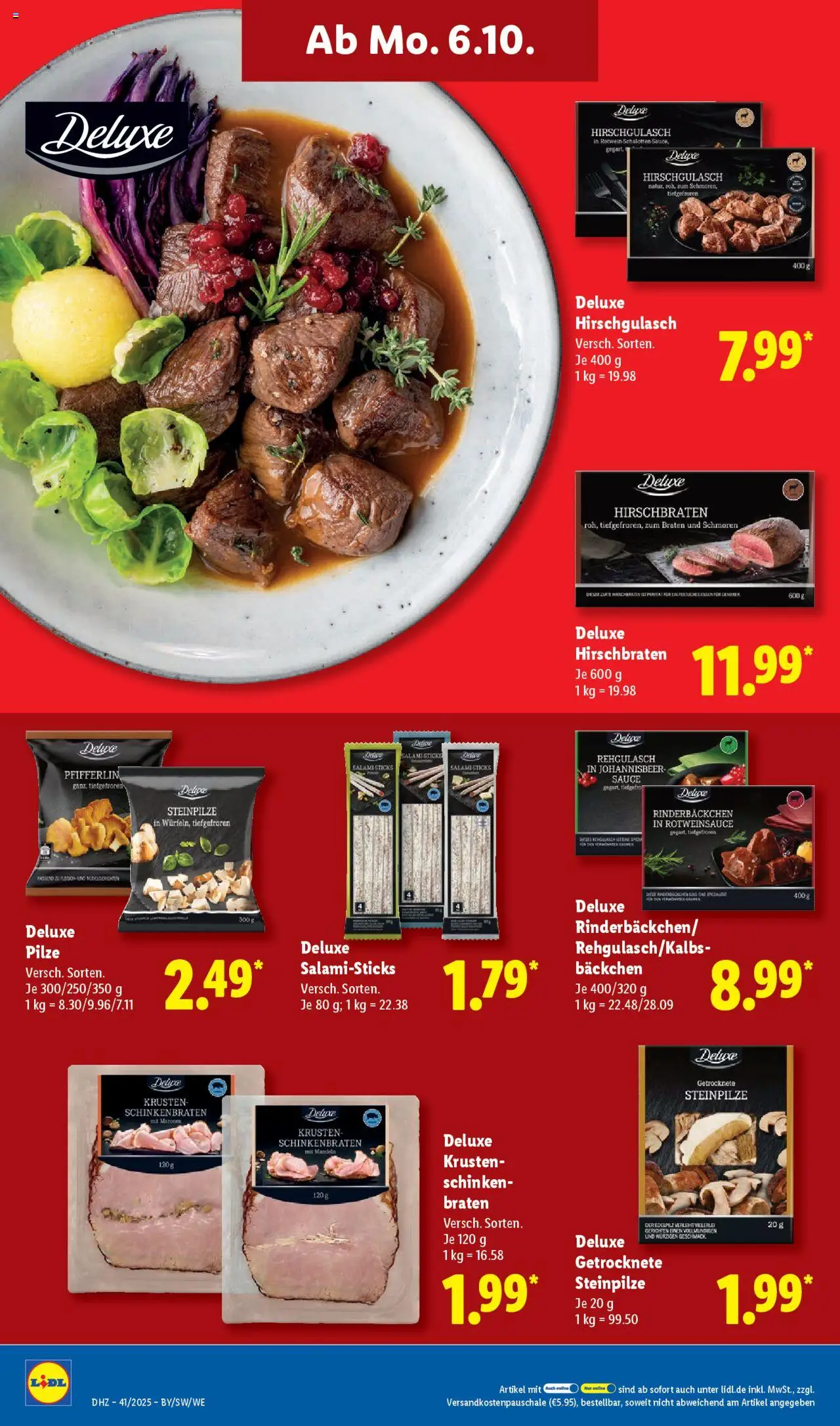 Lidl Prospekt Hilders – gültig ab 06.10.2025 | Seite: 22 | Produkte: Rotwein, Mandeln, Salami, Schinken