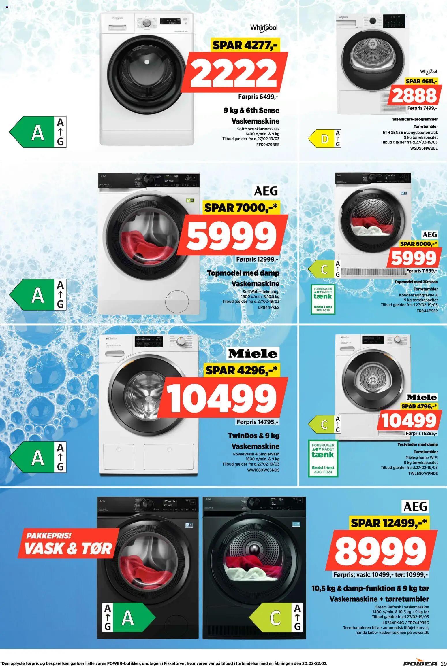 Power tilbudsavis – gyldig fra 03.04.2026 | Side: 29 | Produkter: Vaskemaskine, Tørretumbler