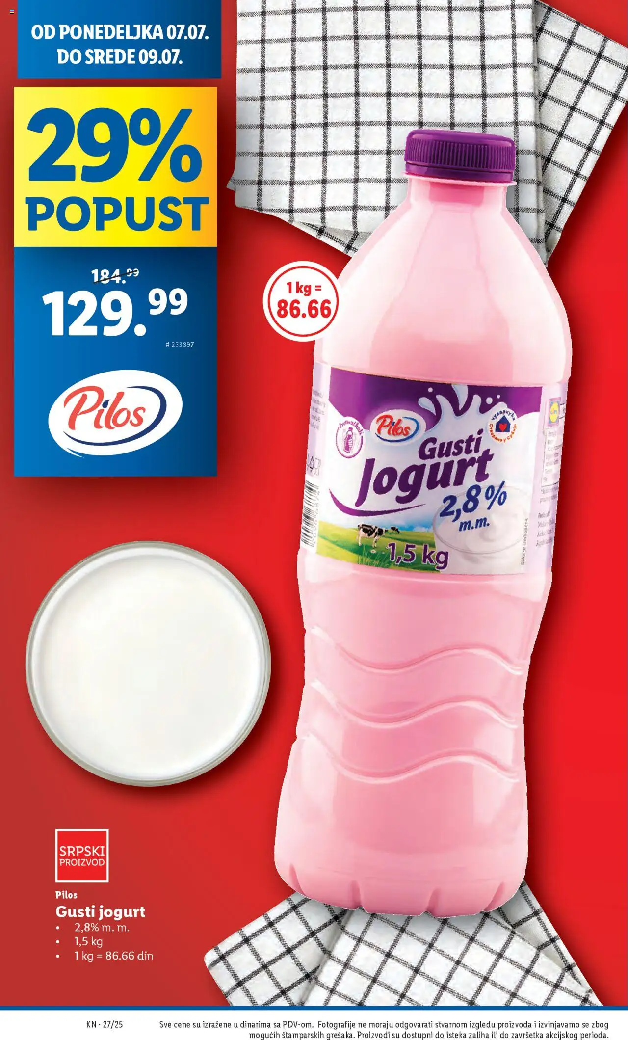 Lidl katalog - važi od 03.07.2025 | Strana: 58 | Proizvode: Jogurt