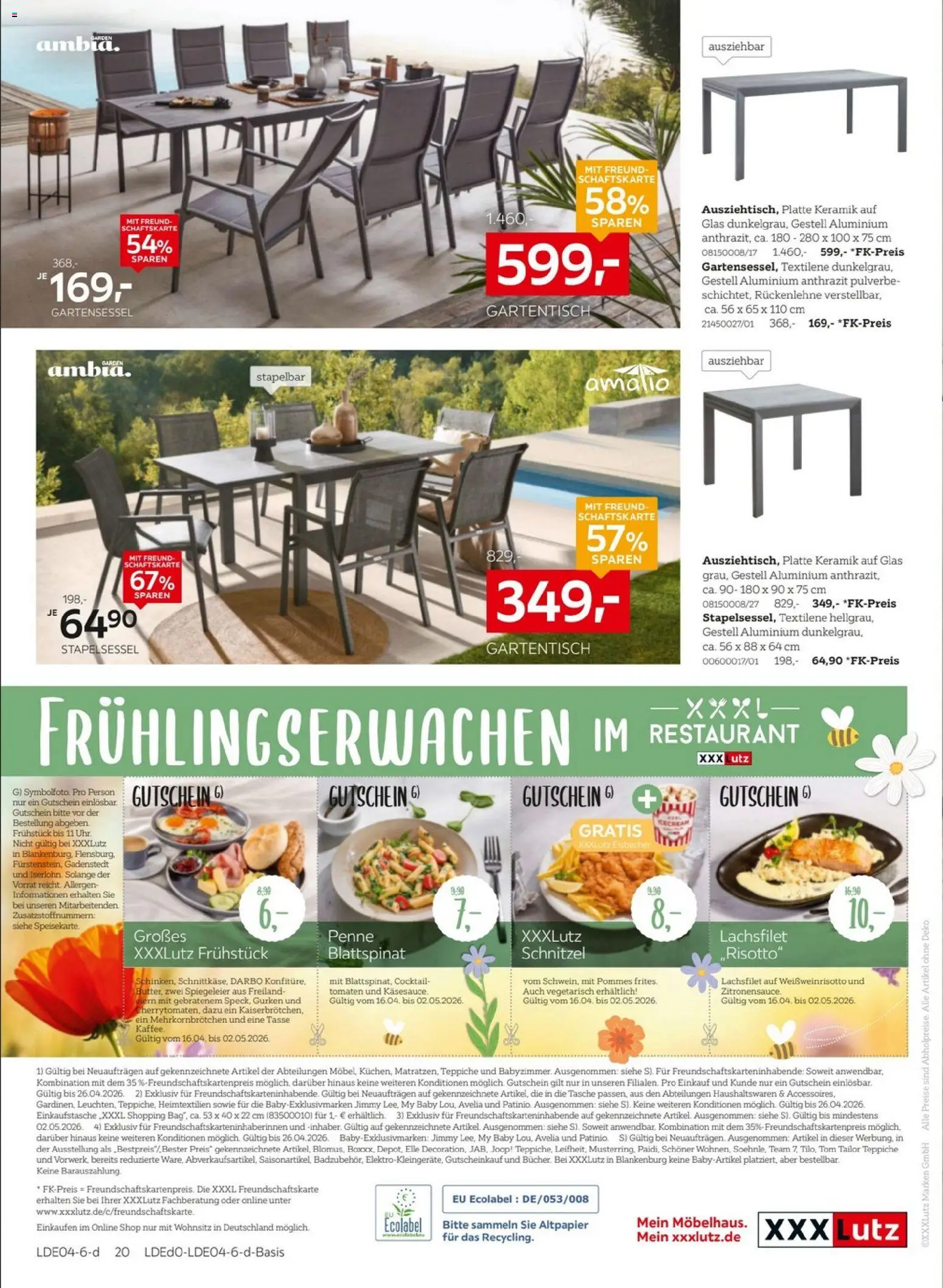 XXXLutz Nr. 1 beim Preis – gültig ab 11.04.2026 | Seite: 37 | Produkte: Tasche, Pommes, Tomaten, Schnitzel