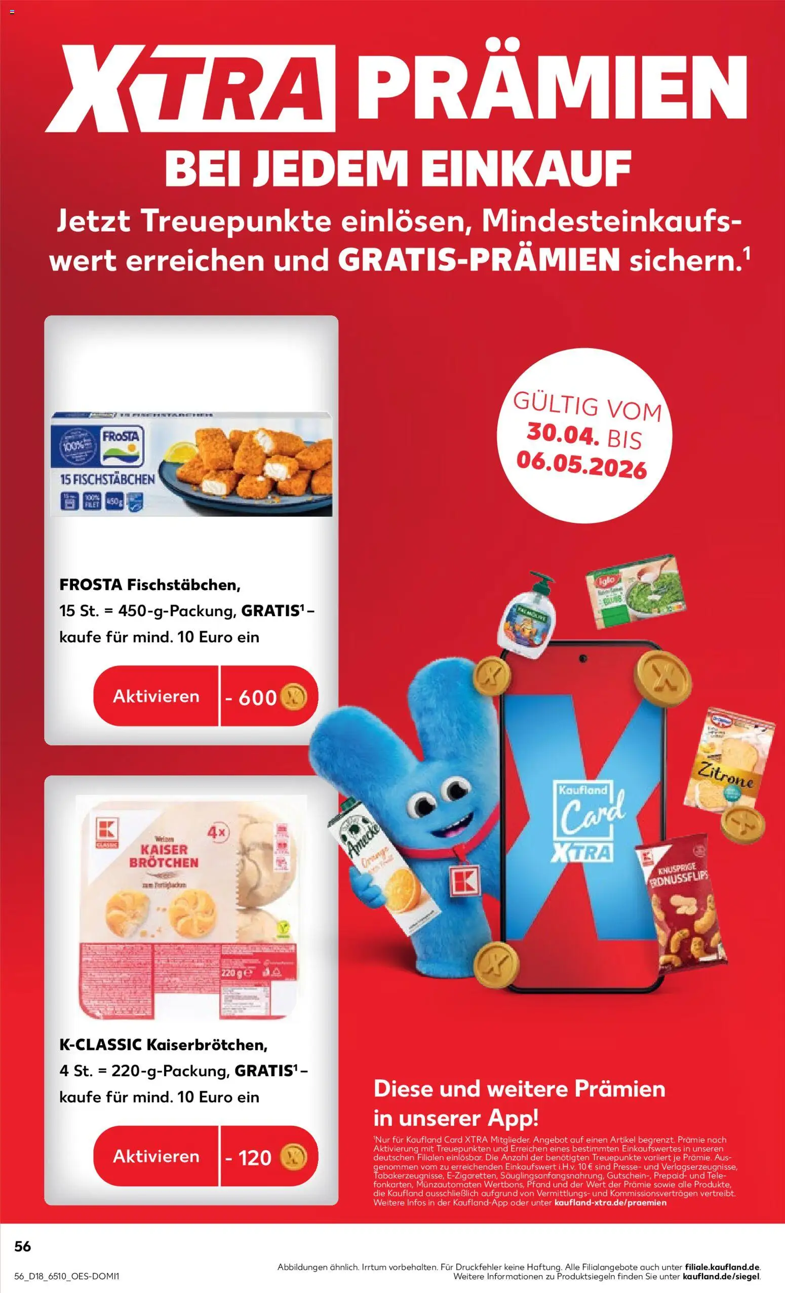 Kaufland Prospekt Bremen	 – gültig ab 30.04.2026 | Seite: 56 | Produkte: Presse, Frosta, Fischstabchen, Zitrone