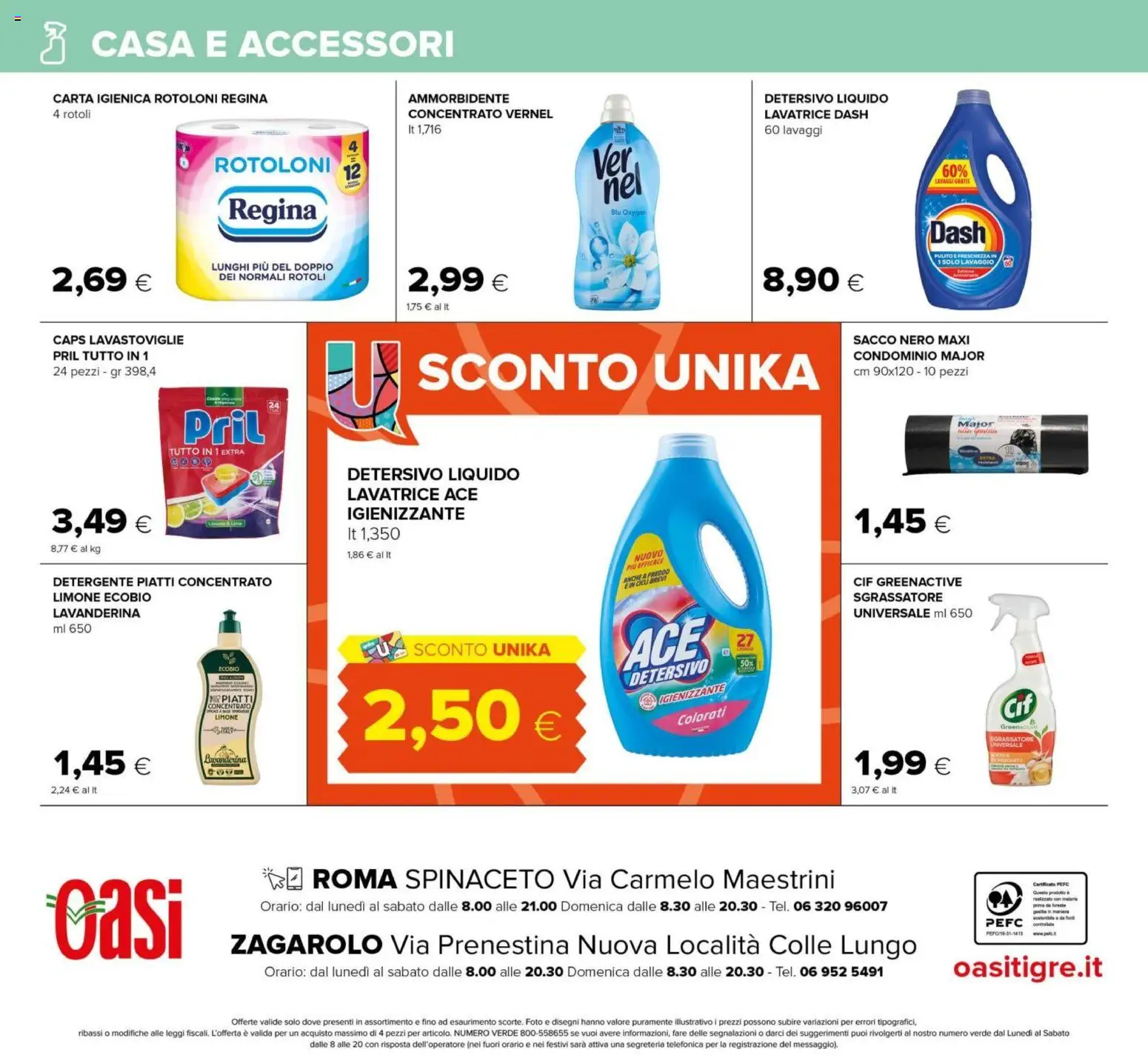 Volantino Oasi del 23.04.2026 | Pagina: 32 | Prodotti: Ammorbidente, Detergente, Limone, Lavatrice