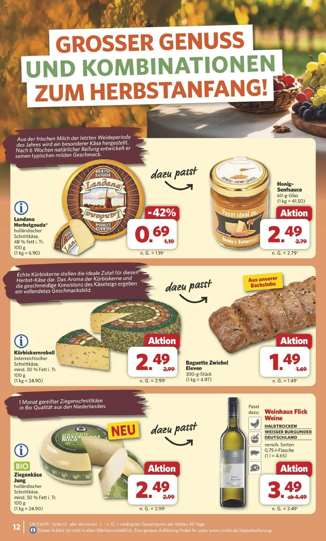 Combi Prospekt Twistringen	 – gültig ab 21.09.2025 | Seite: 13 | Produkte: Milch, Käse, Gouda, Ziegenkäse