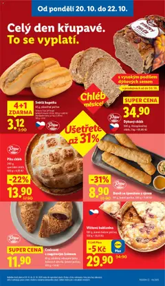 Náhled letáku Dýňový chléb, 500 g, žitnopšeničný chléb od 20.10.2025 | Strana: 11 | Produkty: Chléb, Croissant, Burek, Pita chléb