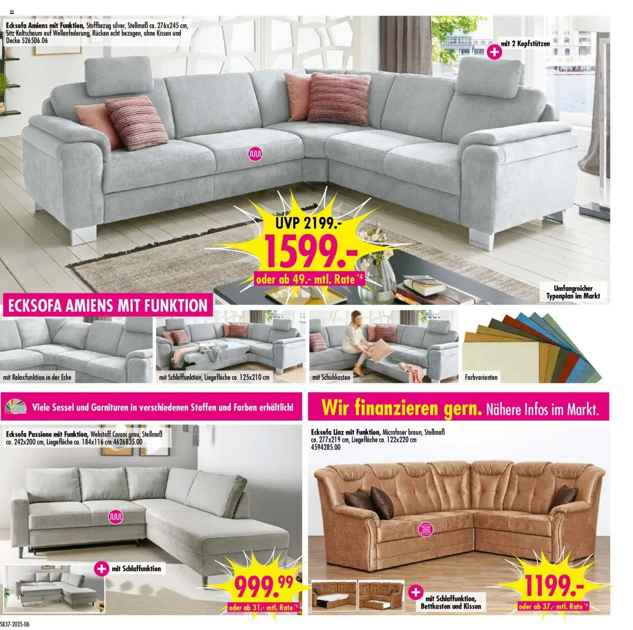 SB Möbel Boss Prospekt 	 – gültig ab 06.09.2025 | Seite: 6 | Produkte: Ecksofa, Kissen, Decke, Sessel