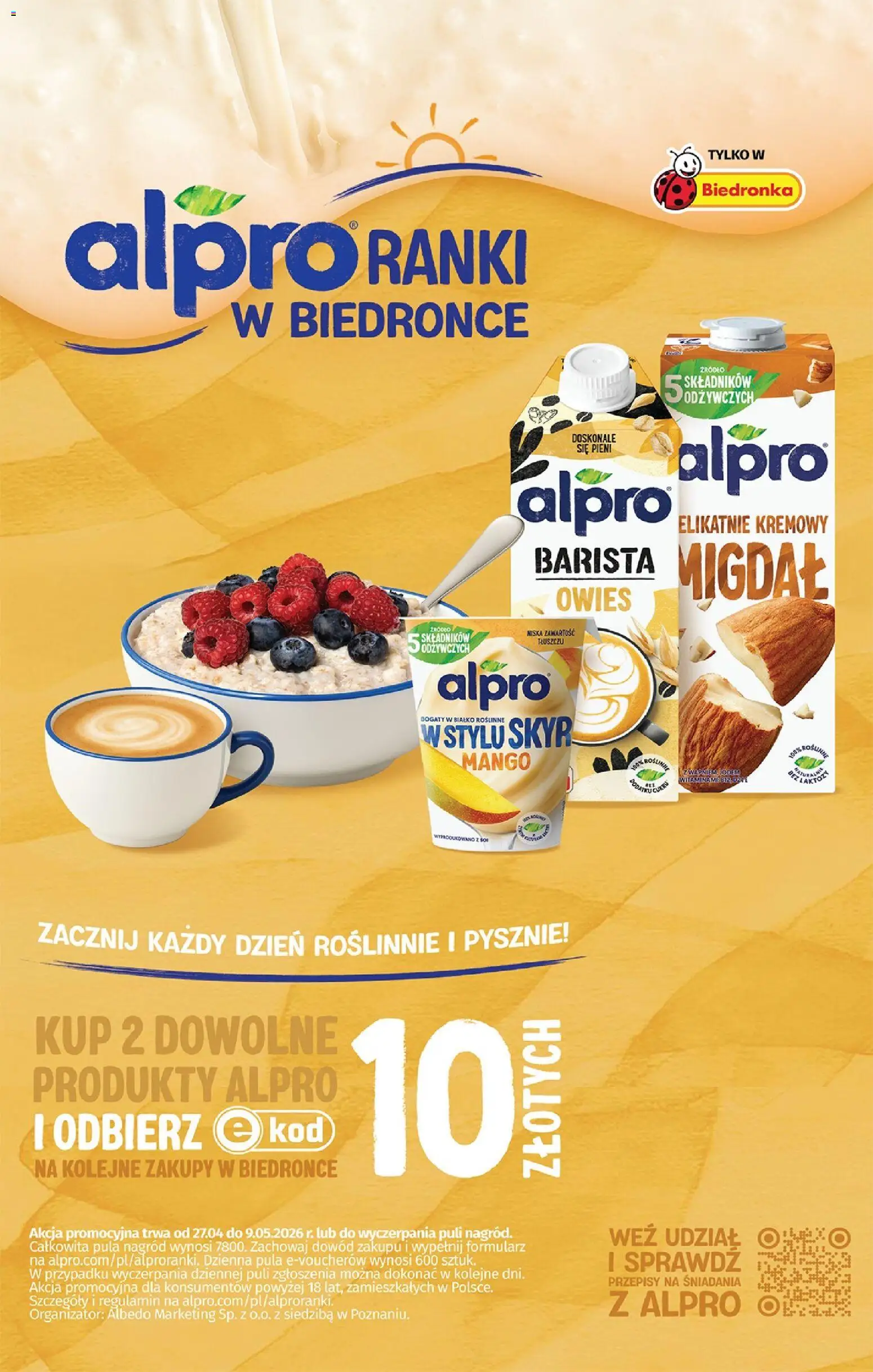 Biedronka gazetka od poniedziałku od 27.04.2026 | Strona: 73 | Produkty: Mango, Alpro, Skyr