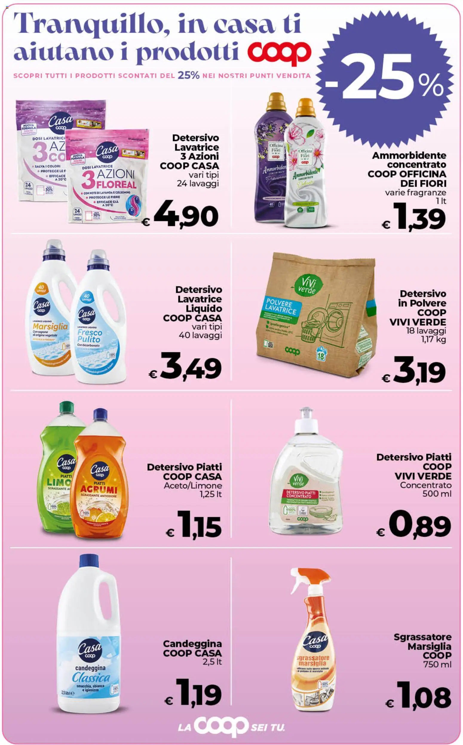 Volantino COOP del 07.04.2026 | Pagina: 5 | Prodotti: Ammorbidente, Sgrassatore, Agrumi, Lavanda