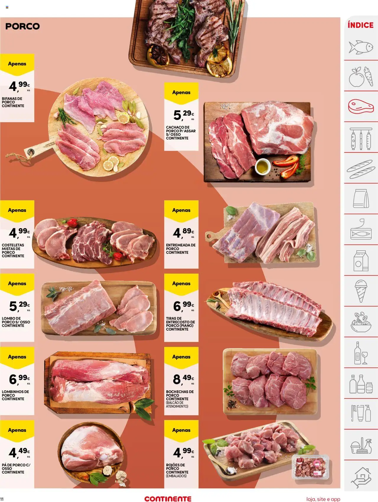 Continente folheto │ válido de 21.10.2025 | Página: 11 | Produtos: Lombo, Pá