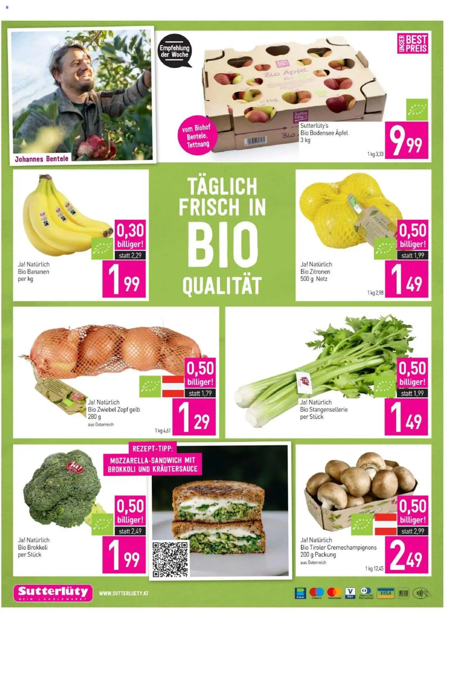 Sutterlüty Flugblatt gültig ab 26.02.2026 | Seite: 20 | Produkte: Äpfel, Bananen