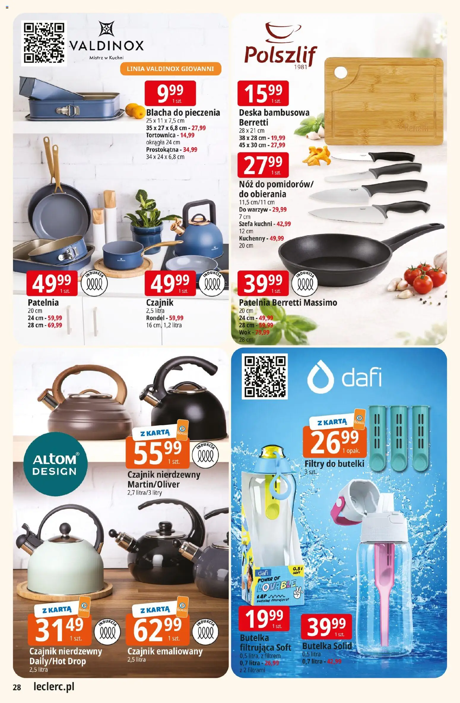 E.Leclerc Gazetka - Tychy od 24.02.2026 | Strona: 28 | Produkty: Karta, Czajnik, Patelnia