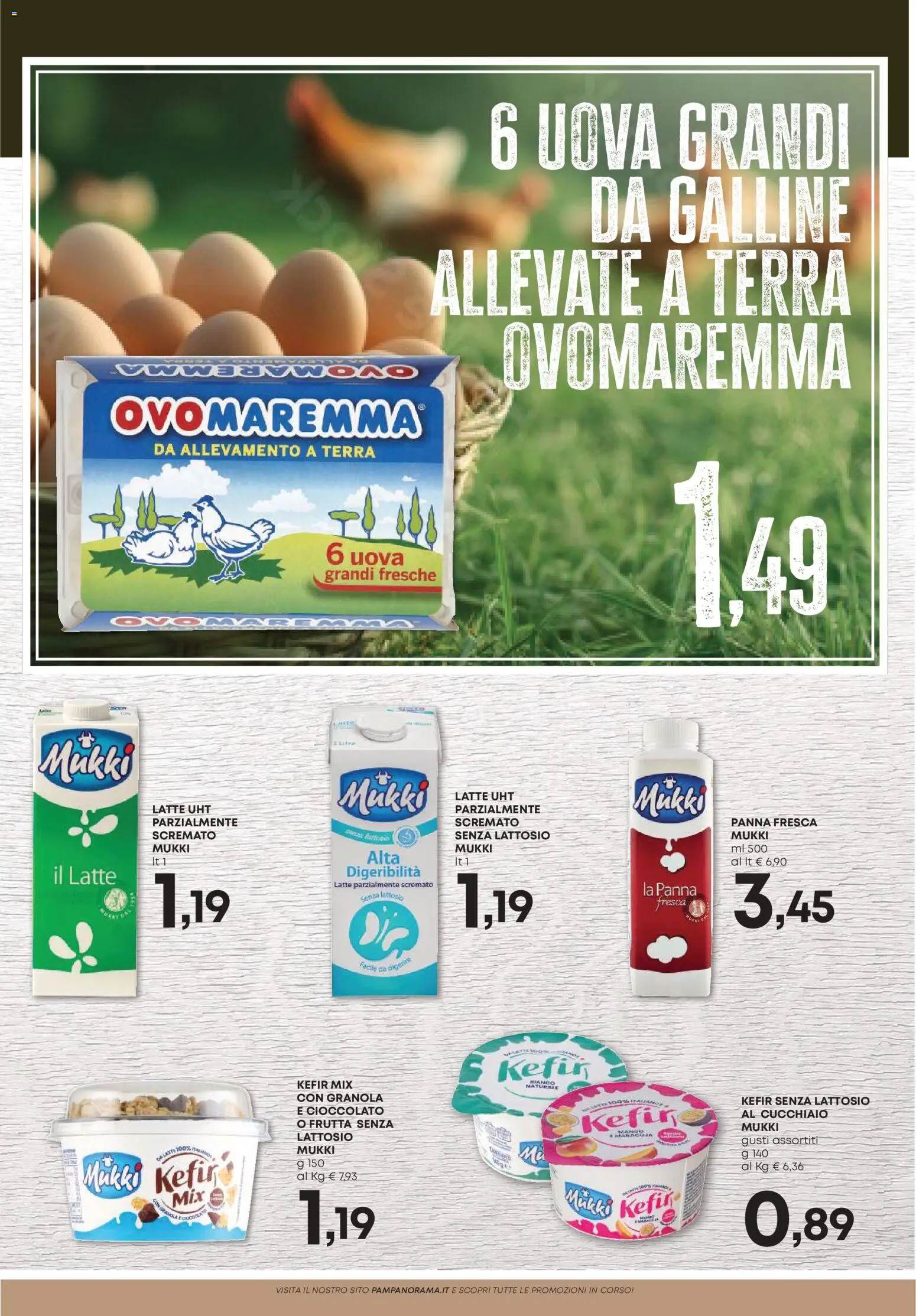 Volantino PAM del 23.10.2025 | Pagina: 6 | Prodotti: Uova, Cioccolato, Panna, Latte