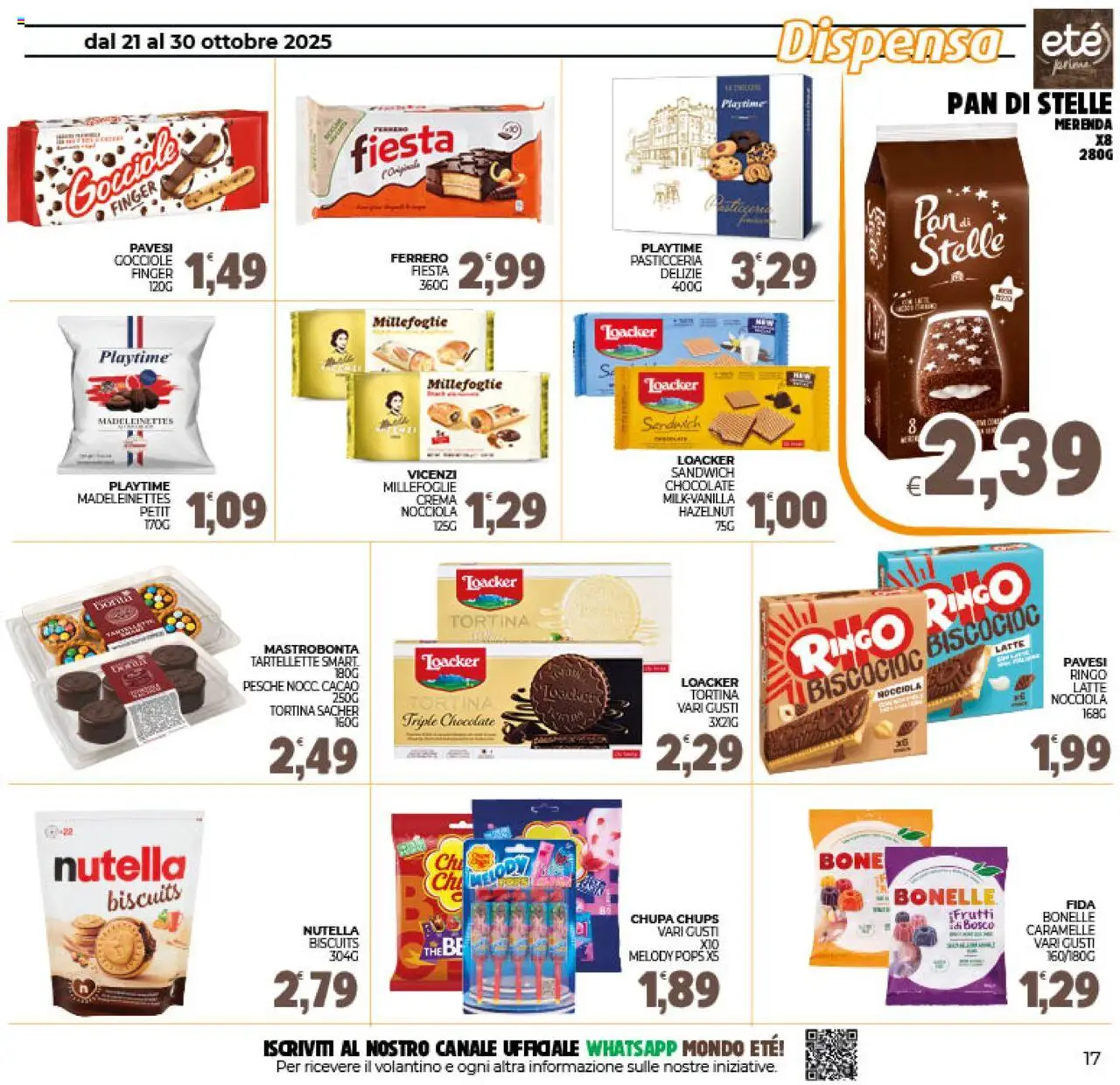 Volantino Eté del 21.10.2025 | Pagina: 17 | Prodotti: Crema, Latte, Nutella, Cacao