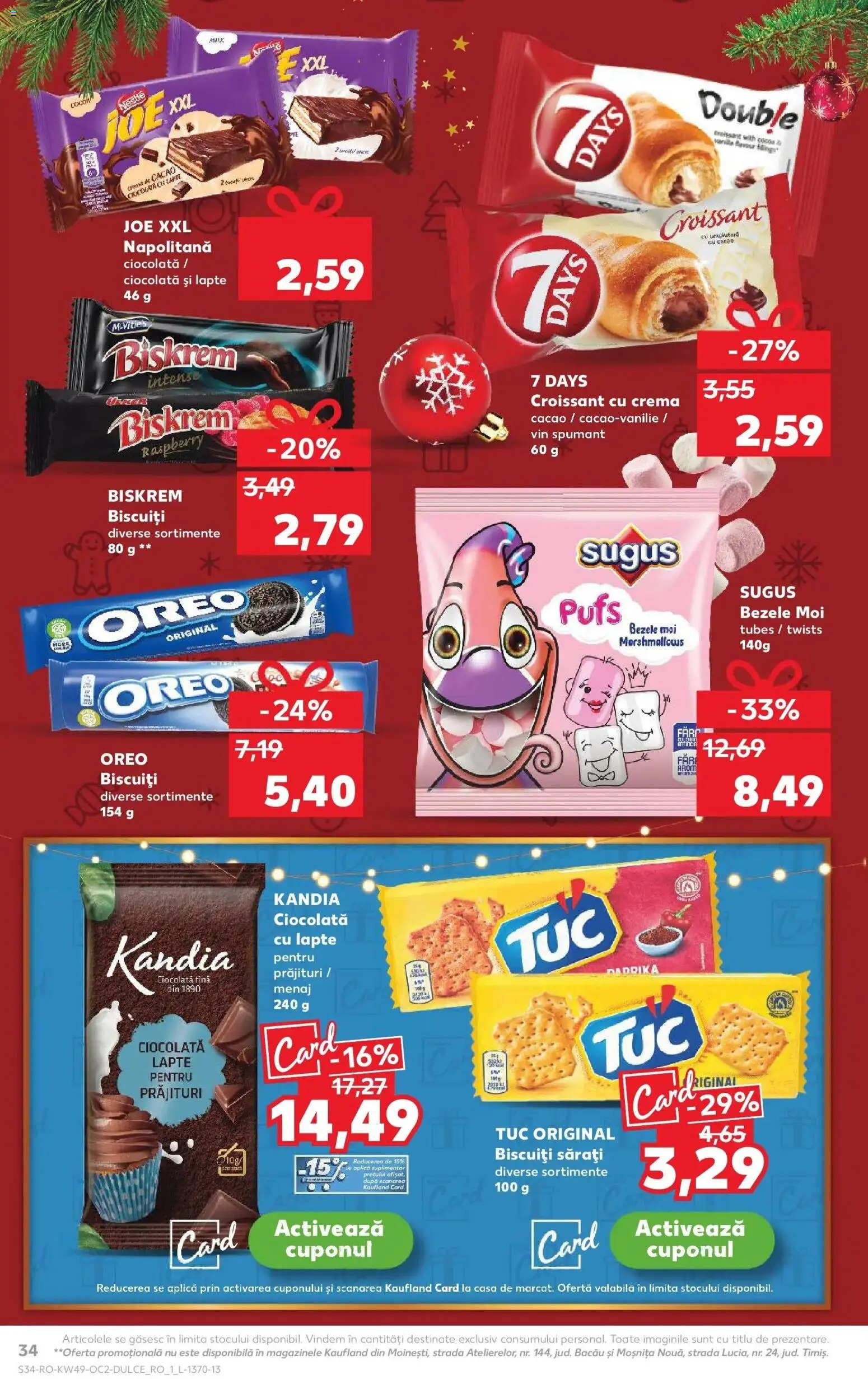 Noul catalog Kaufland – valabil de la 03.12.2025 | Pagină: 34 | Produse: Cremă, Vin, Cacao, Biscuiți