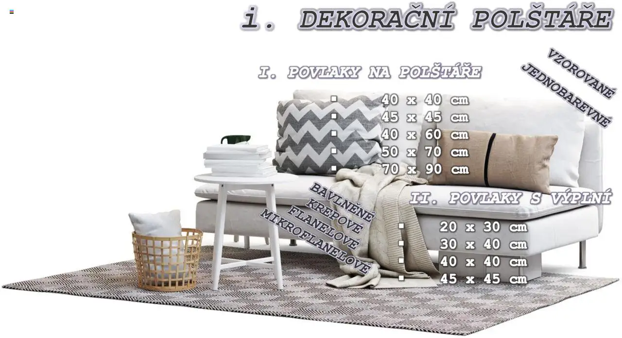 Prior - Bytový Textil od 21.05.2025 | Strana: 4 | Produkty: Polštáře, Dekorační polštáře
