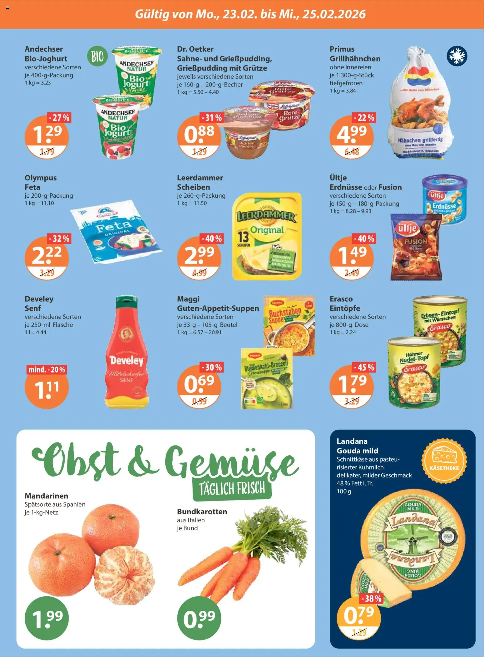 V-Markt - Schwaben / Oberbayern – gültig ab 19.02.2026 | Seite: 19 | Produkte: Erdnüsse, Gemüse, Obst, Sahne