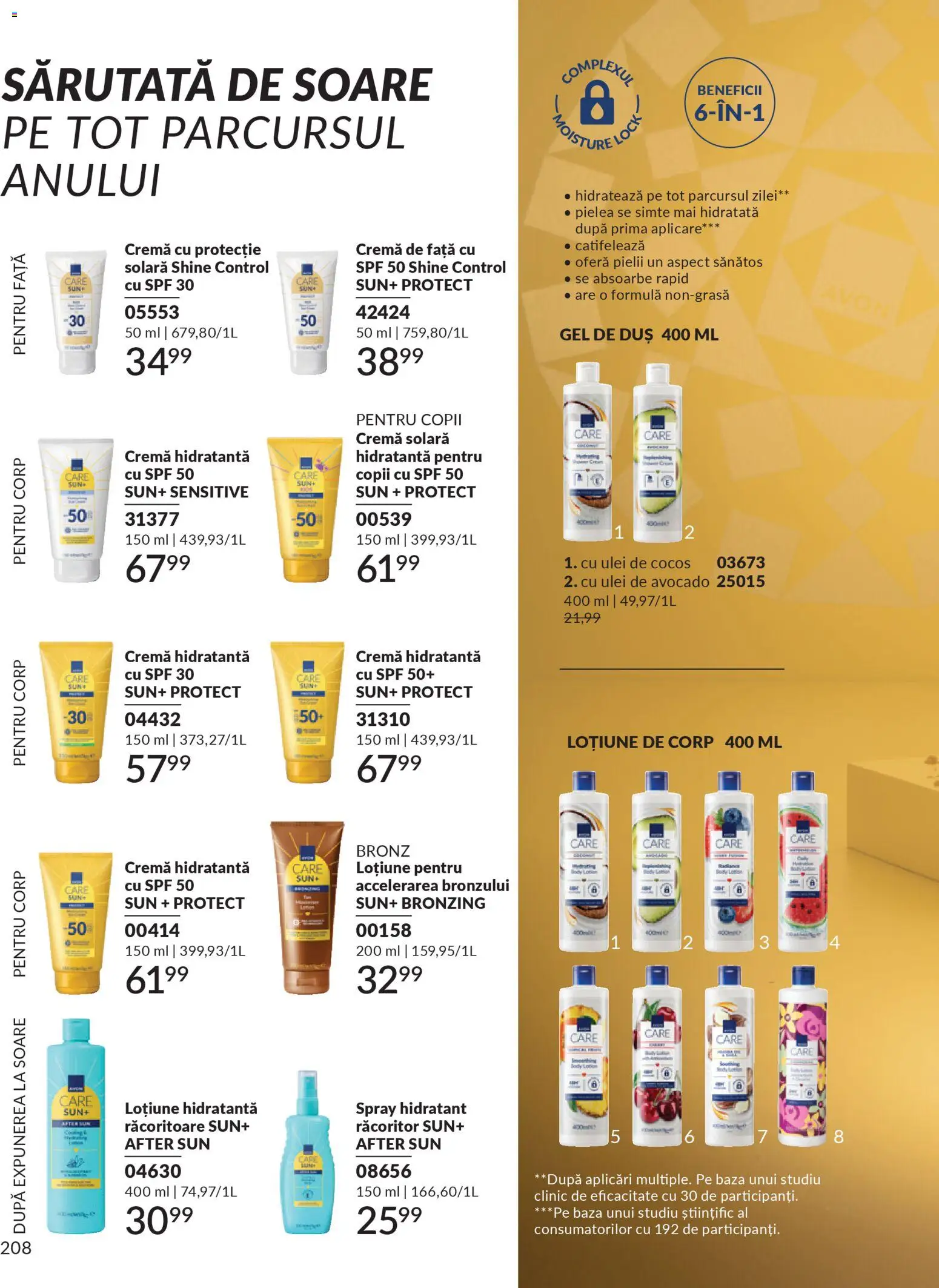 Noul catalog Avon – valabil de la 01.12.2025 | Pagină: 208 | Produse: Arapsaçı, Duș, Ulei, Gel de duș