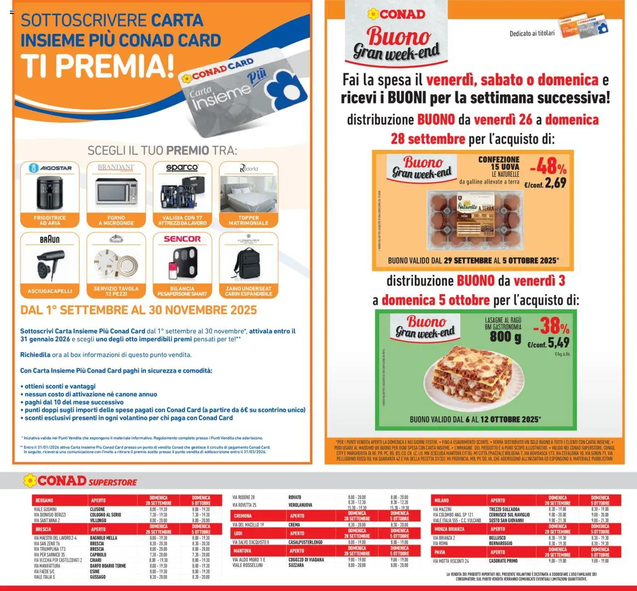 Volantino Conad del 24.09.2025 | Pagina: 37 | Prodotti: Crema, Friggitrice ad aria, Zaino, Terra