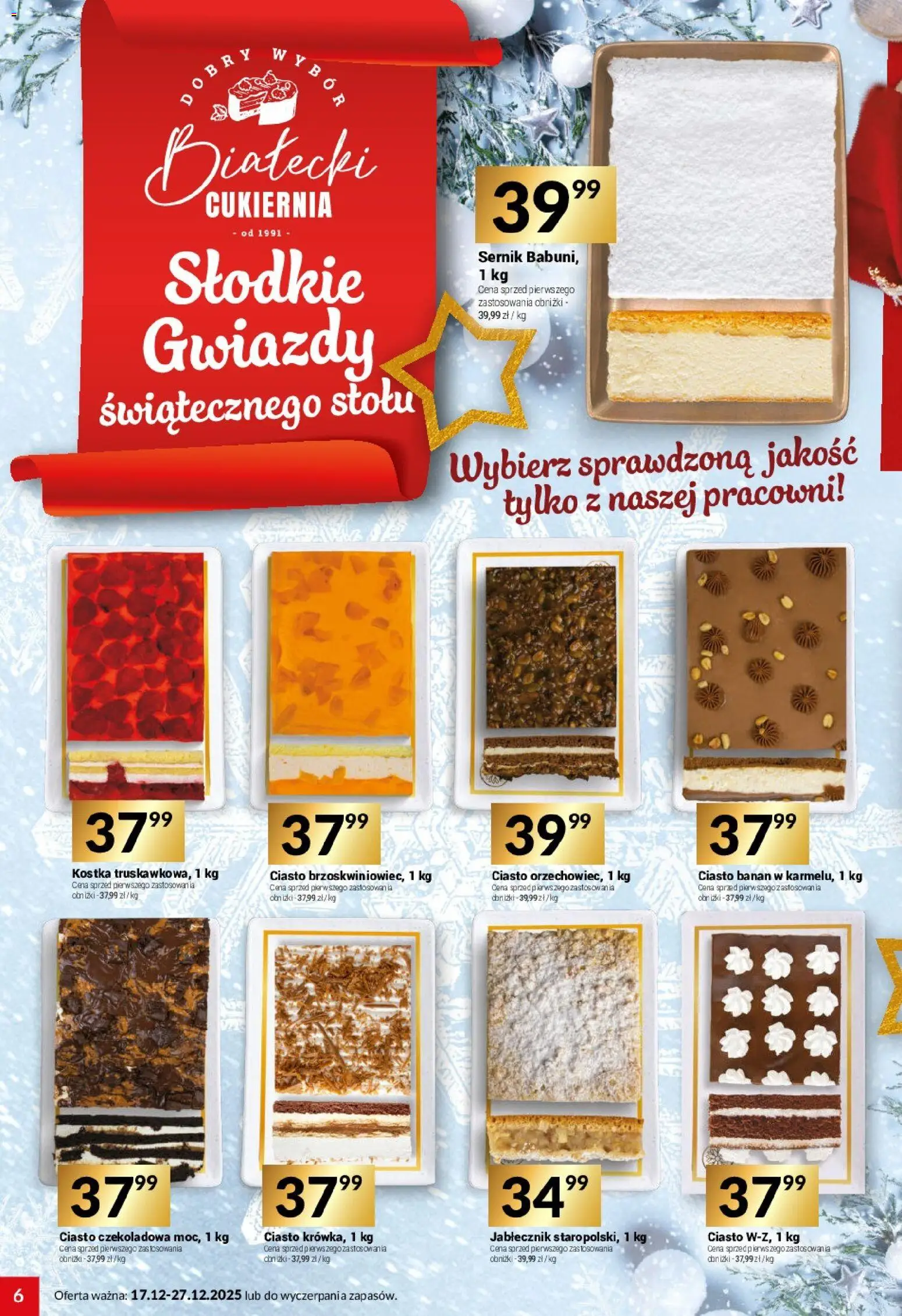 Twój Market Gazetka od 17.12.2025 | Strona: 6 | Produkty: Czekoladowa, Ciasto, Banan