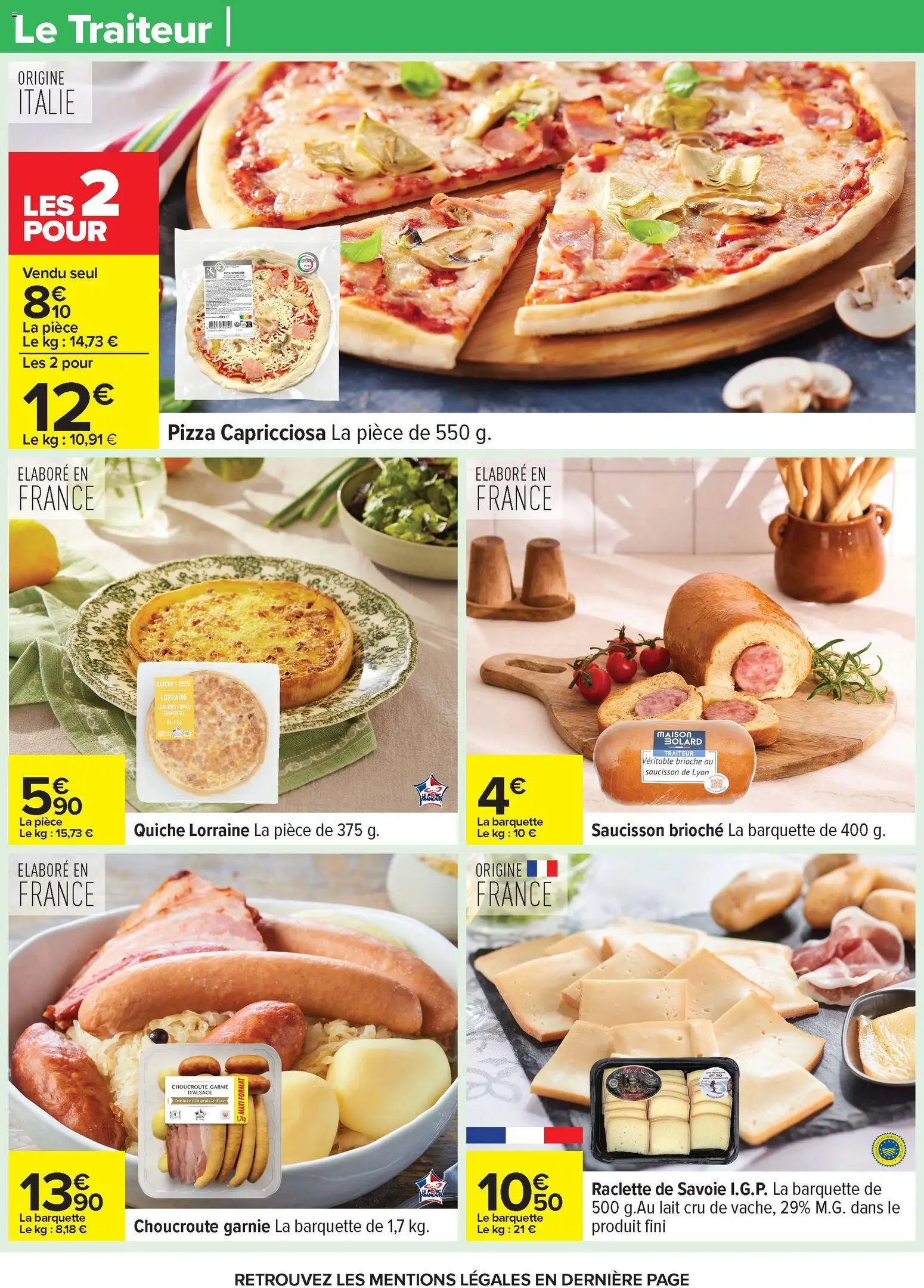 {H1} | Page: 37 | Produits: Saucisson, Emmental, Raclette, Lait