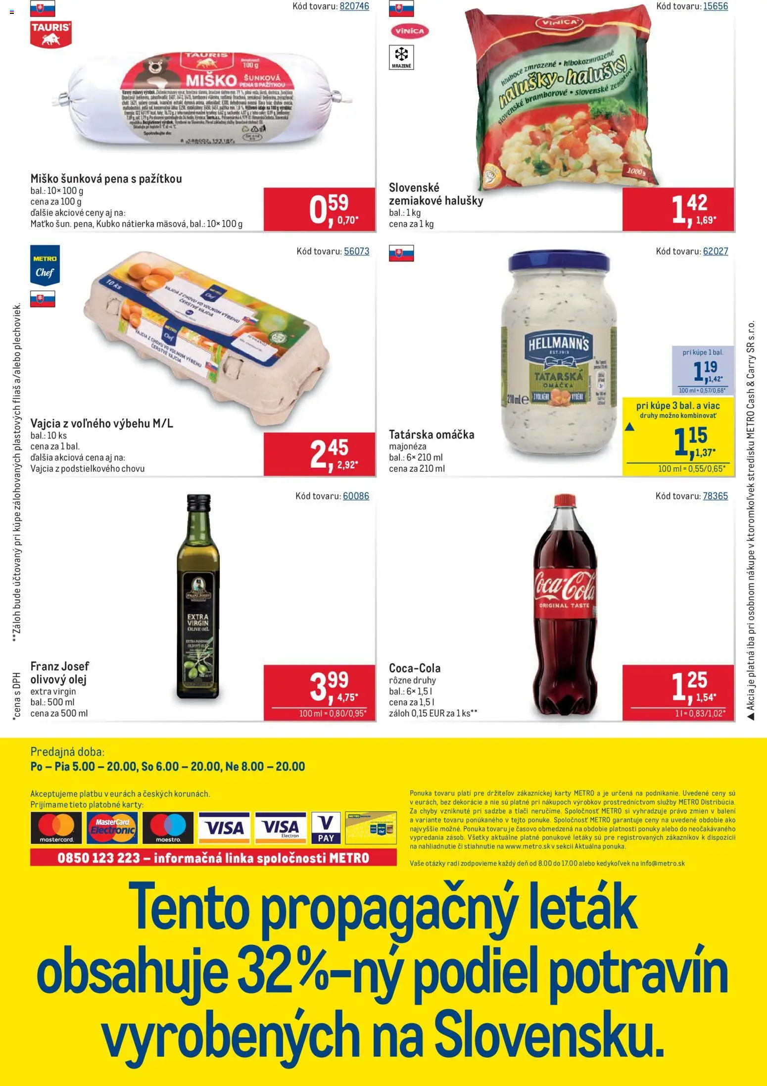 Nové Metro akcie – leták je platný od 11.02.2026 | Strana: 40 | Produkty: Vajcia, Olivový olej, Tatárska omáčka, Omáčka