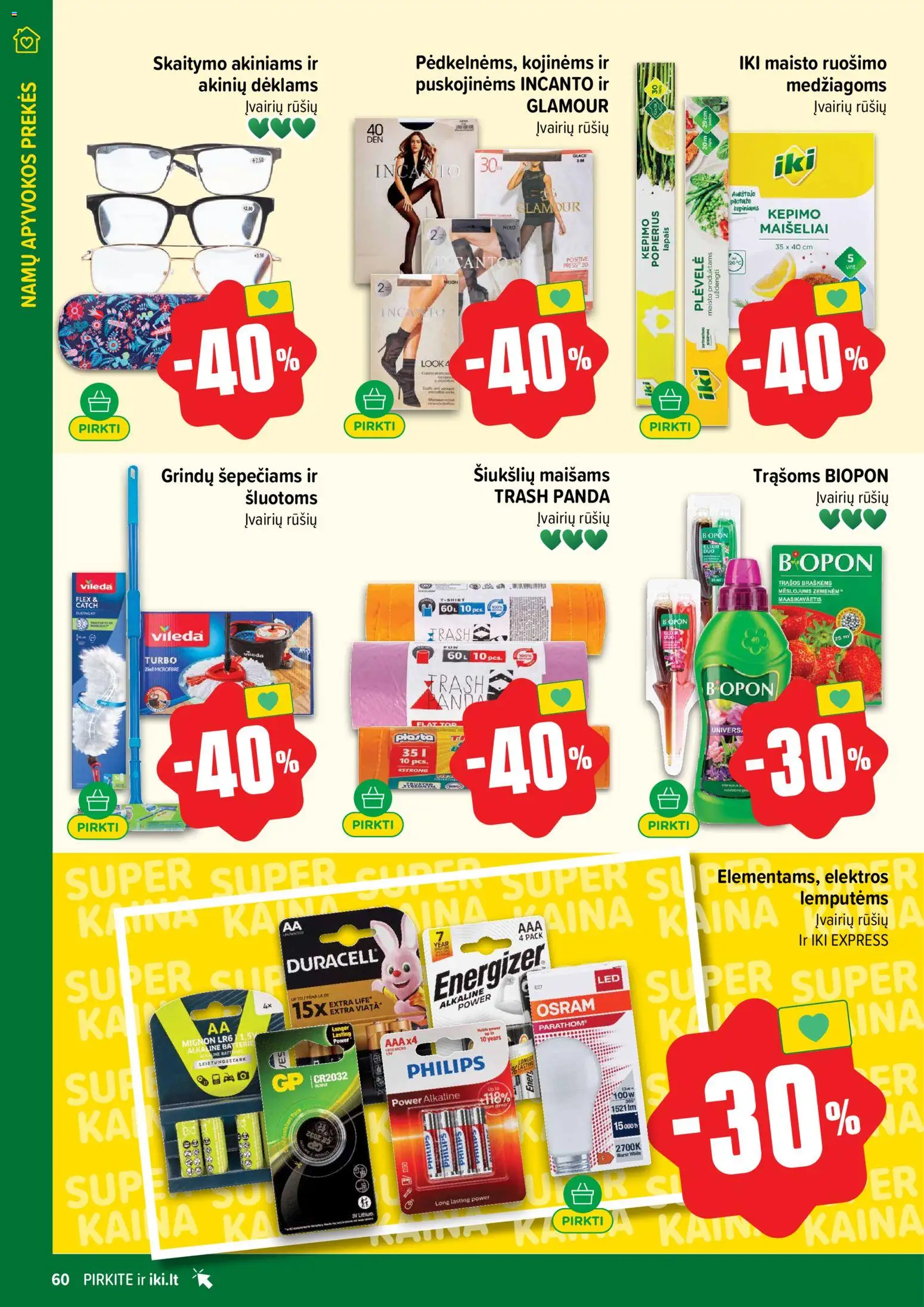 IKI akcijos nuo 16.02.2026 | Puslapis: 60 | Prekių: Kepimo popierius