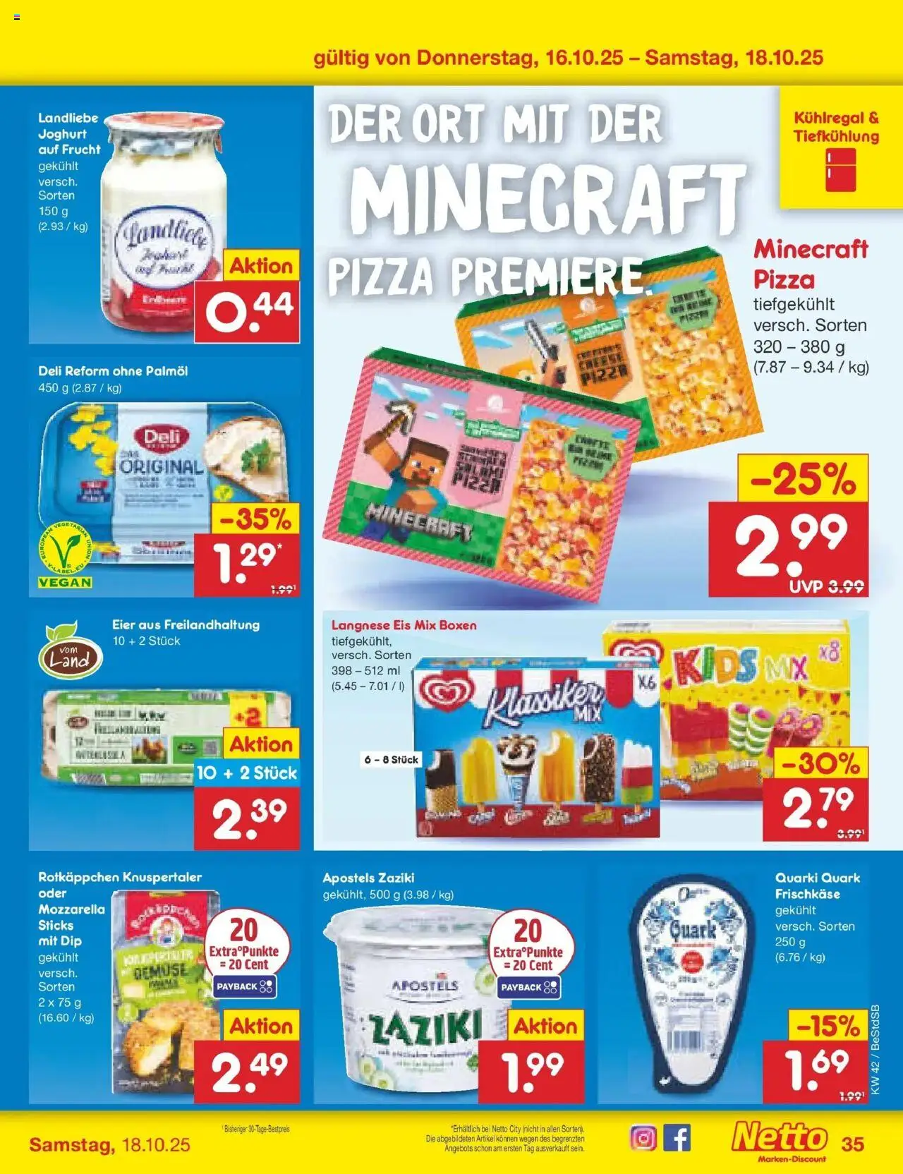 Netto Marken-Discount Prospekt 	 – gültig ab 13.10.2025 | Seite: 41 | Produkte: Eier, Gemüse, Pizza, Deli reform