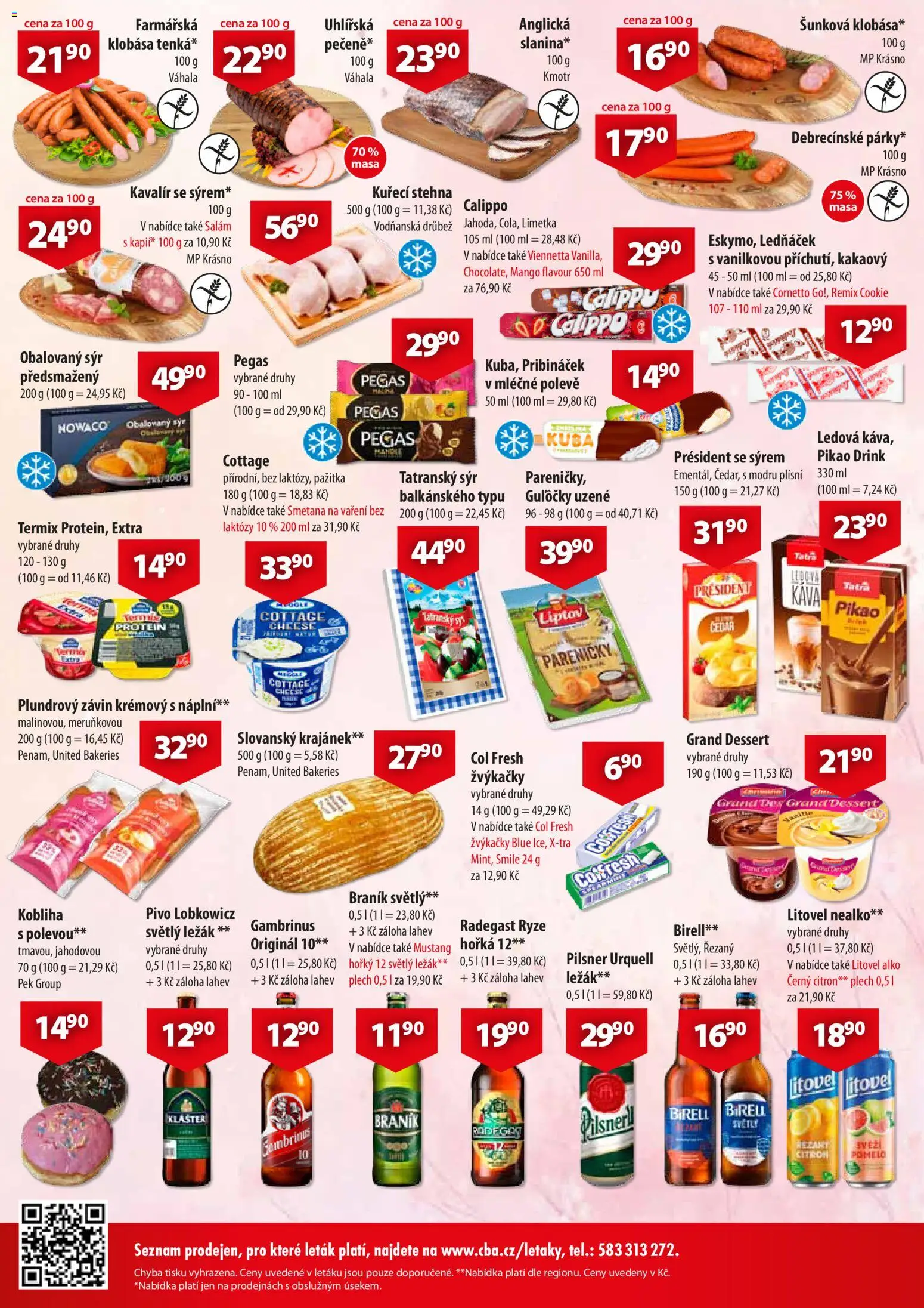 CBA leták - Market od 29.04.2026 | Strana: 2 | Produkty: Mango, Birell, Klobása, Pilsner