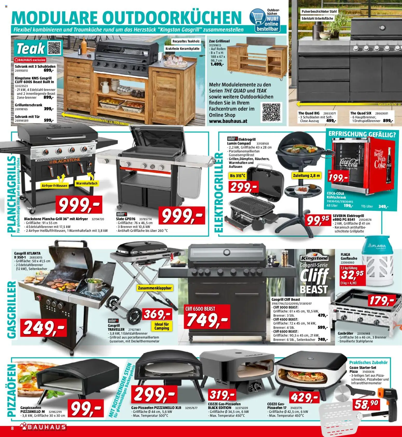 Bauhaus Prospekt aktuell gültig ab 29.04.2026 | Seite: 8 | Produkte: Kühlschrank, Schrank, Pizza