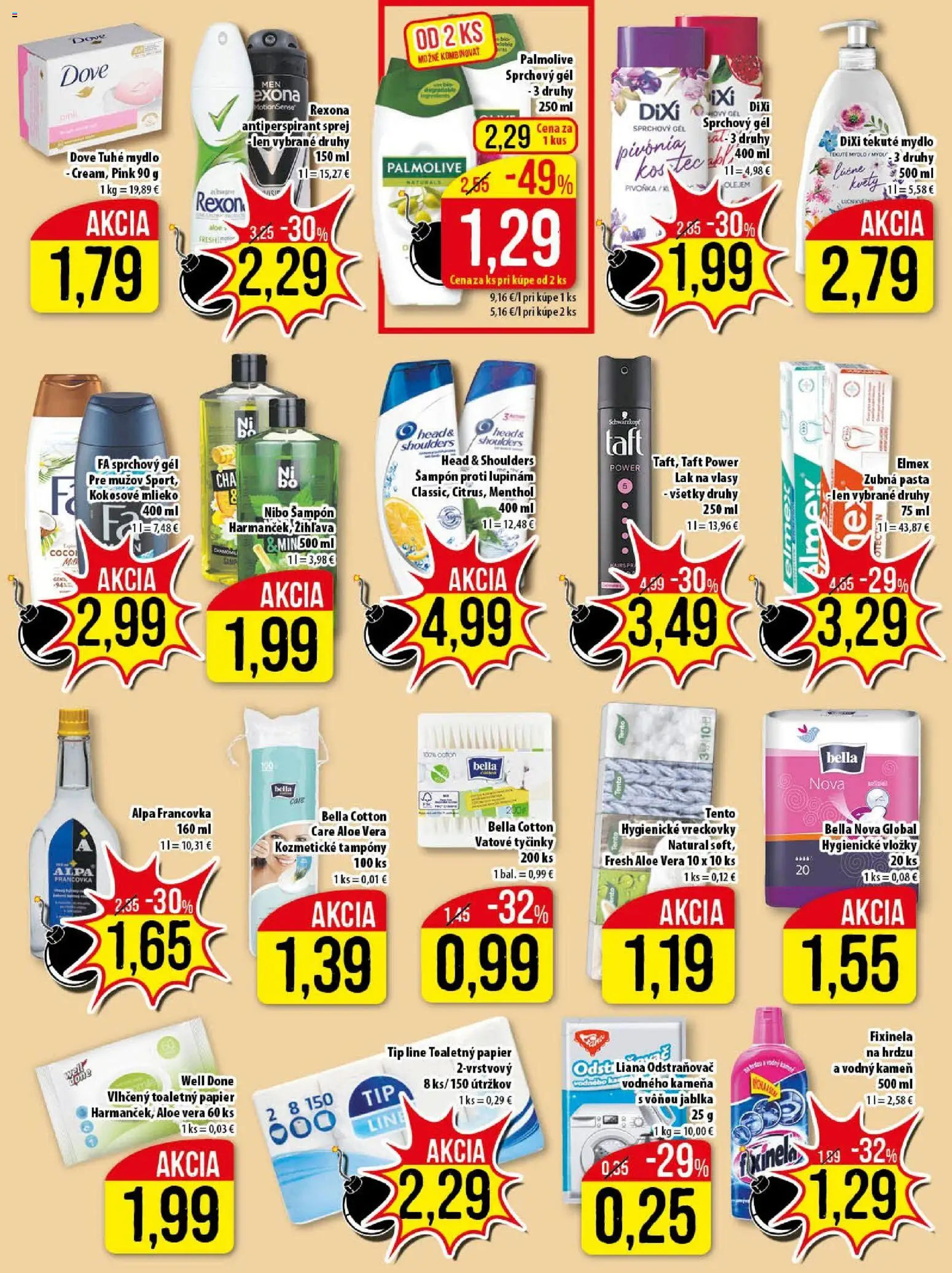 Nové Klas akcie – leták je platný od 02.03.2026 | Strana: 22 | Produkty: Šampón, Lak na vlasy, Zubná pasta, Head & Shoulders