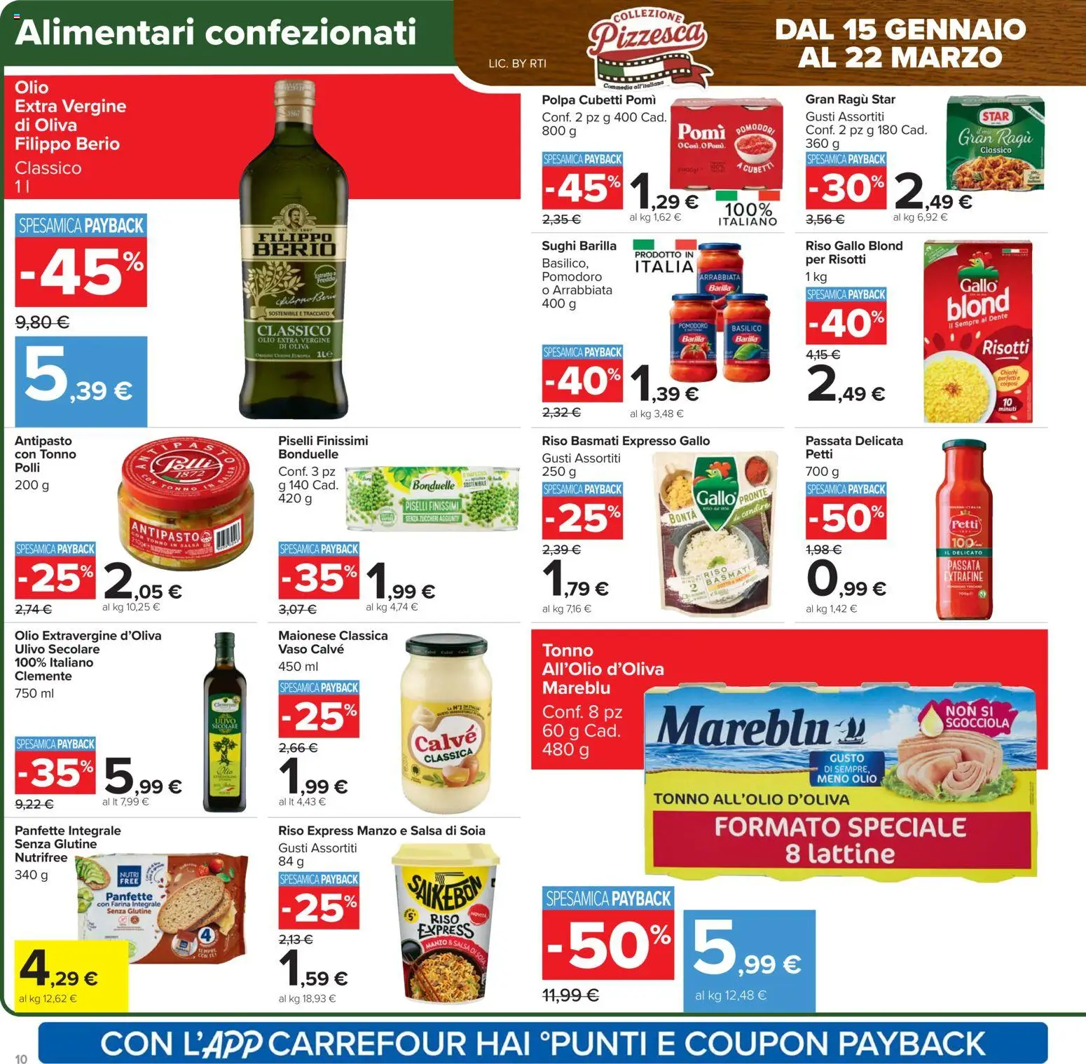 Volantino Carrefour del 27.01.2026 | Pagina: 10 | Prodotti: Riso Basmati, Manzo, Maionese, Farina