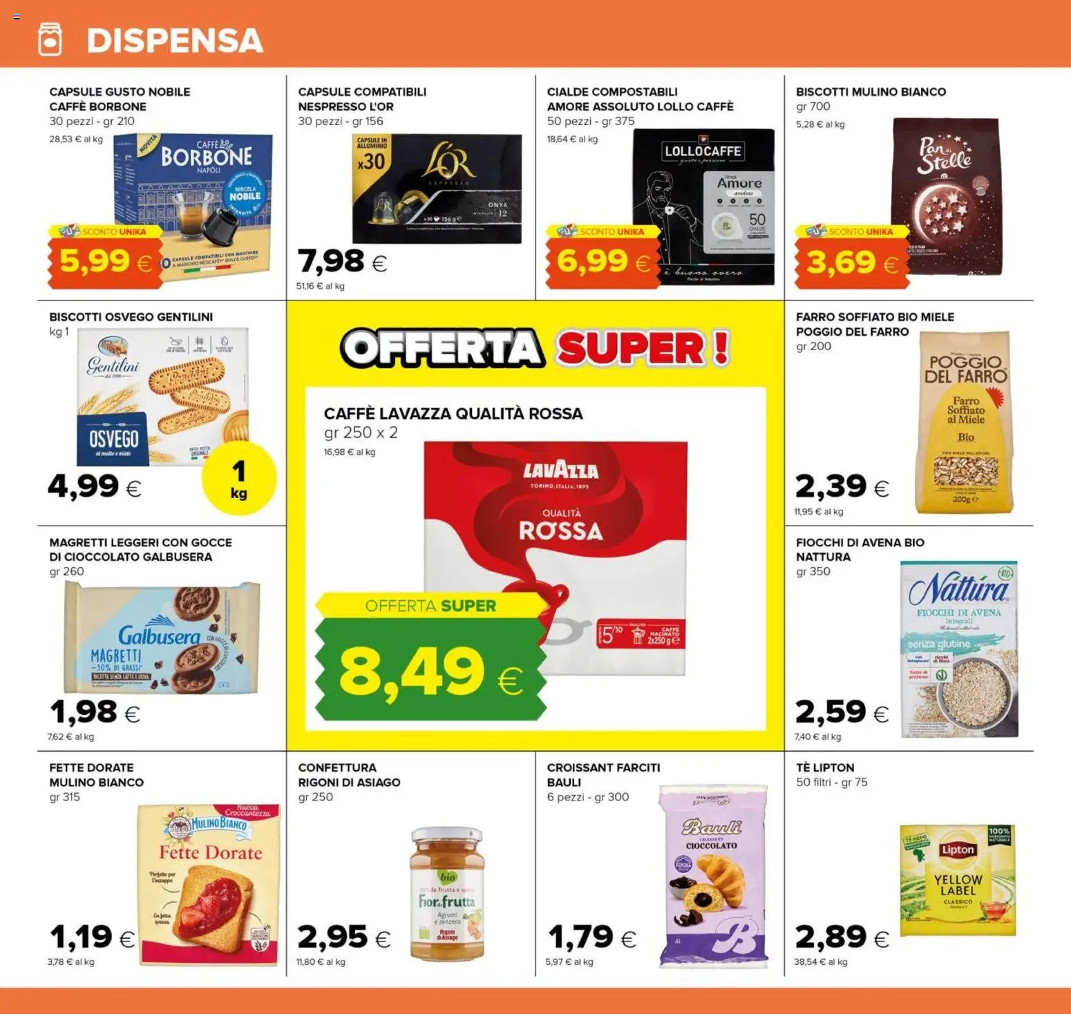 Volantino Oasi del 15.12.2025 | Pagina: 28 | Prodotti: Caffè, Lavazza, Miele, Farro