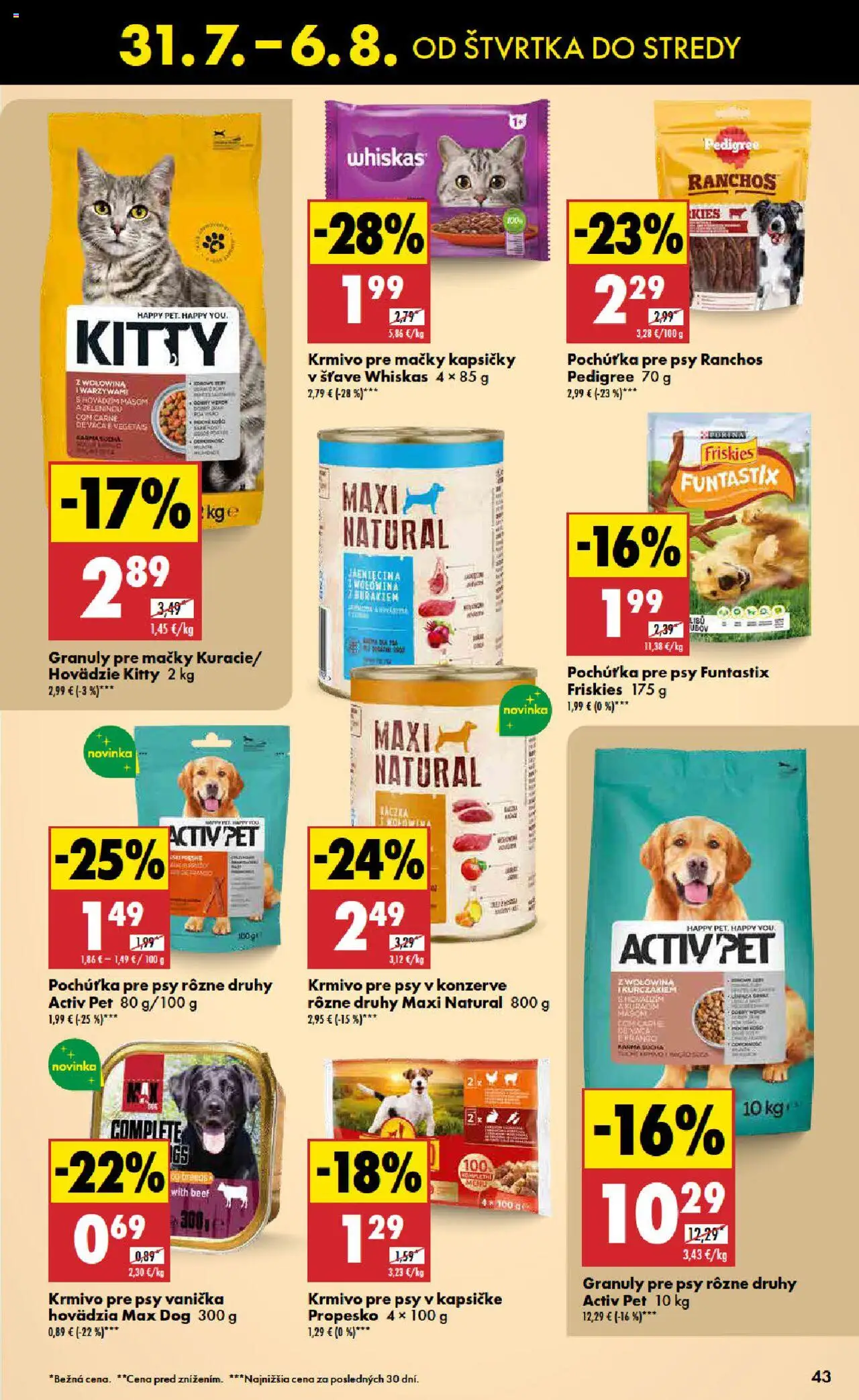 Biedronka leták │ platný od 31.07.2025 | Strana: 43 | Produkty: Friskies, Whiskas