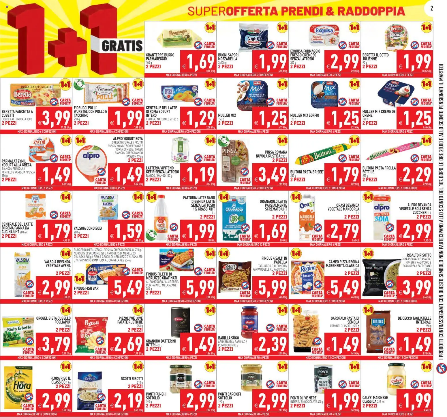 Volantino PIM Supermercati del 13.02.2026 | Pagina: 2 | Prodotti: Yogurt, Pomodoro, Burro, Basilico
